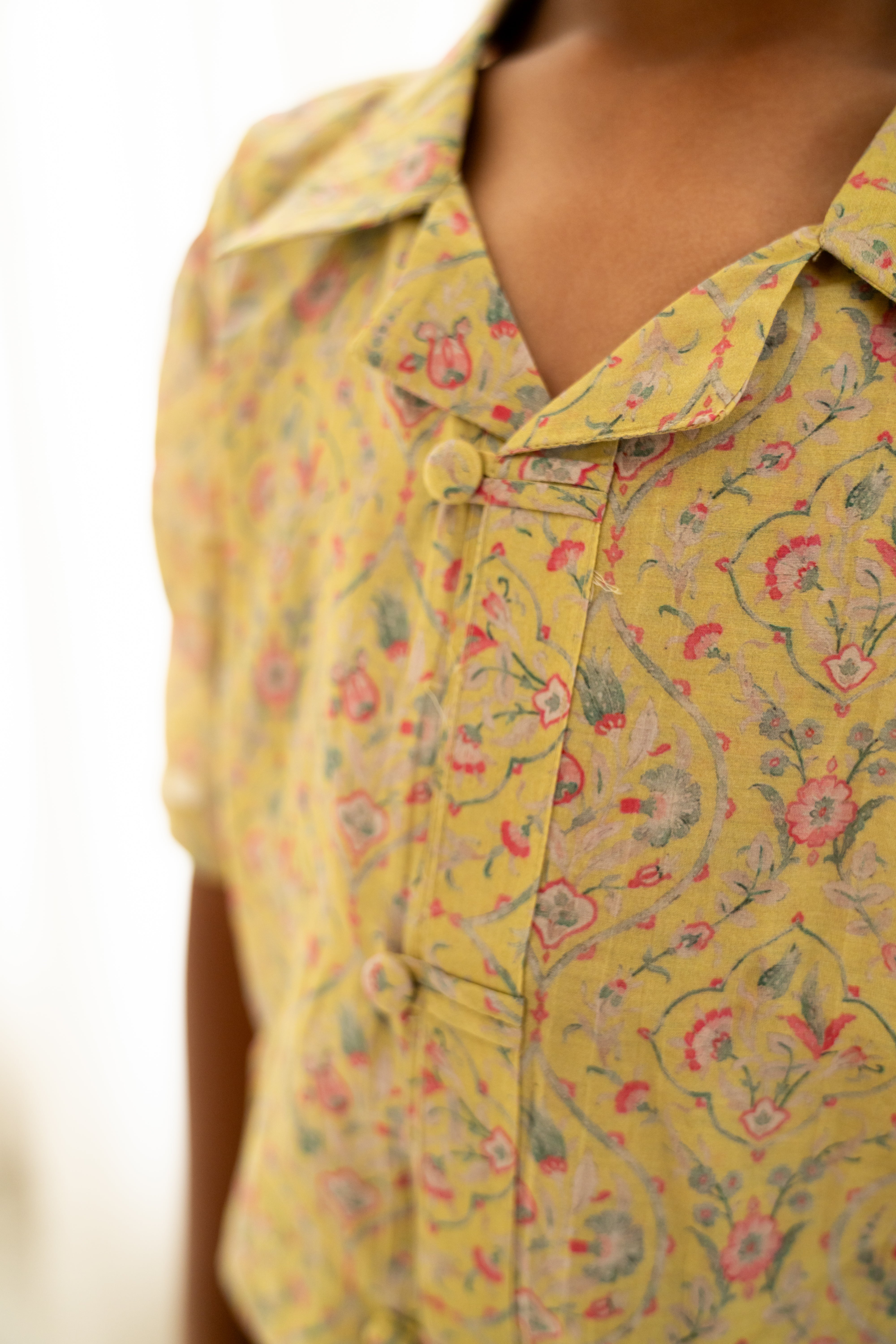 Yellow printed shirt