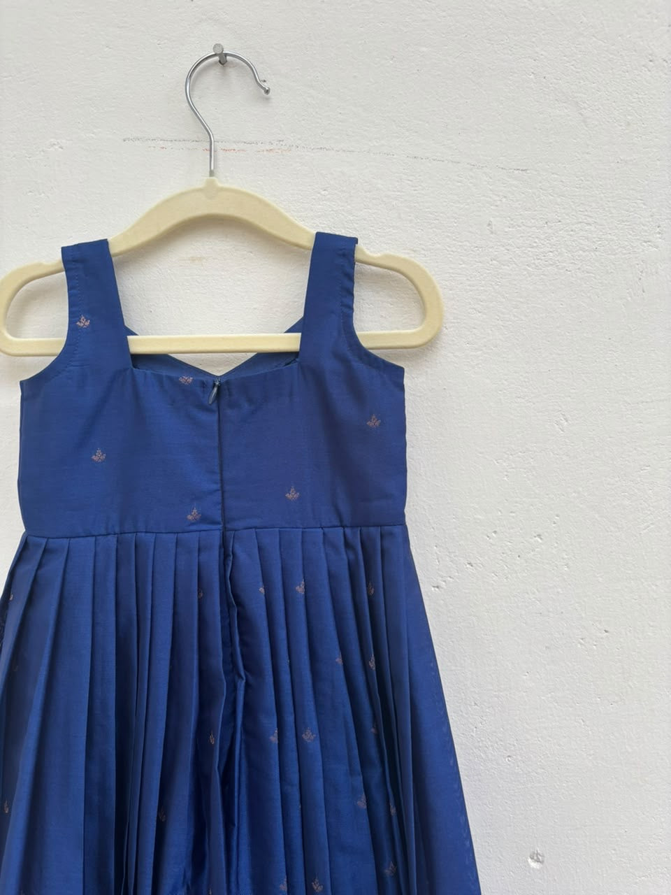 Sapphire Blue & yellow Soft silk dress