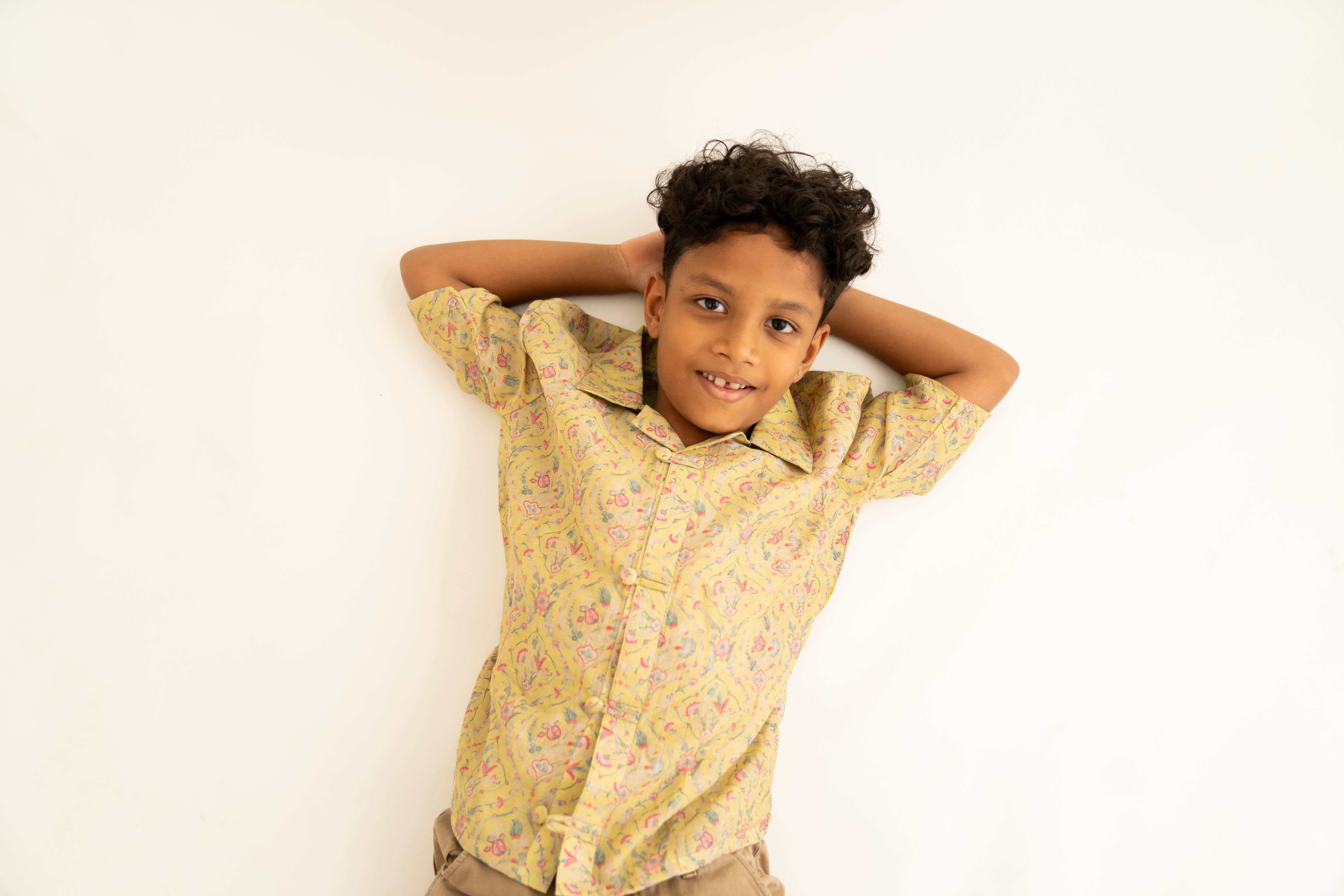 Yellow printed shirt