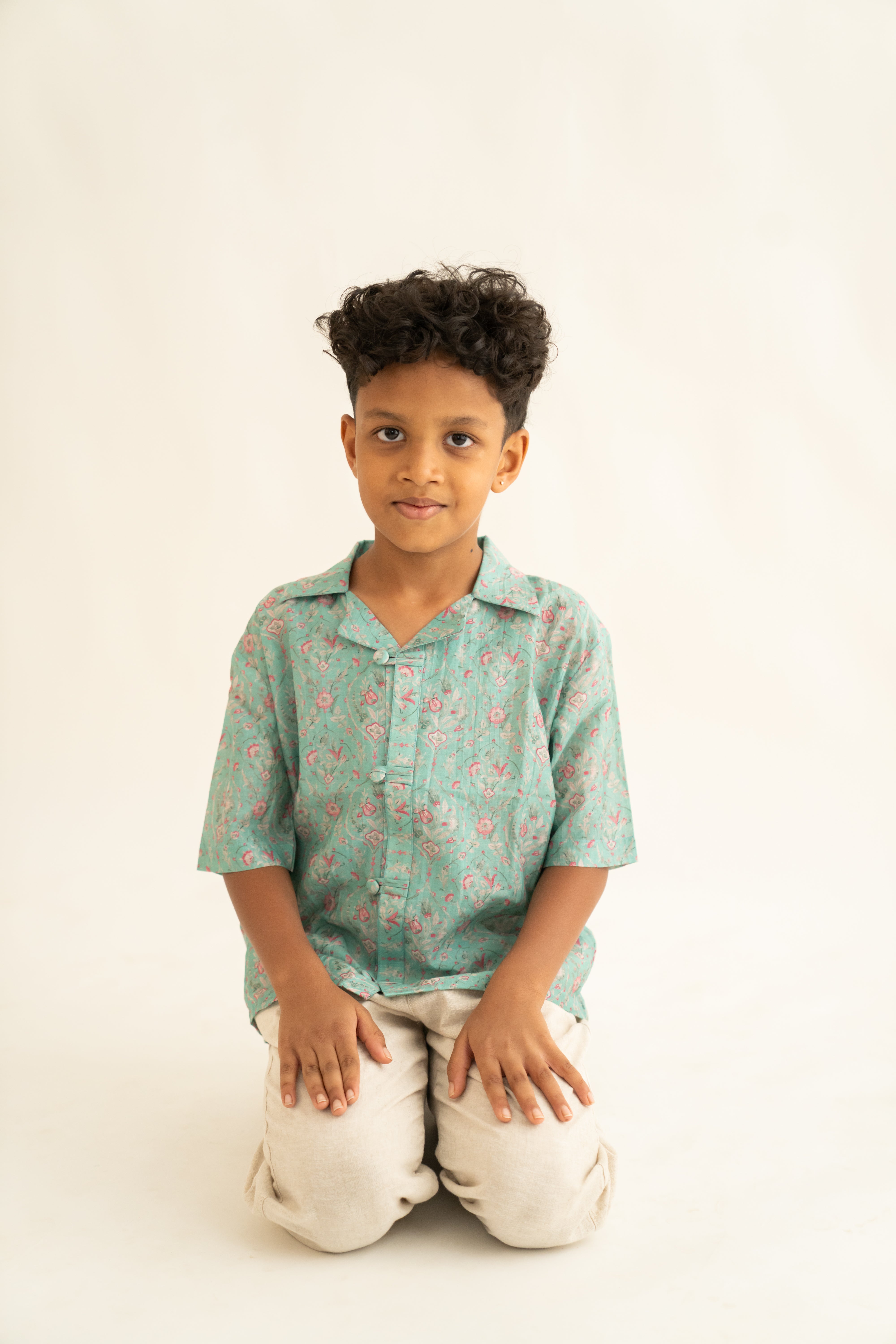 Light blue printed shirt