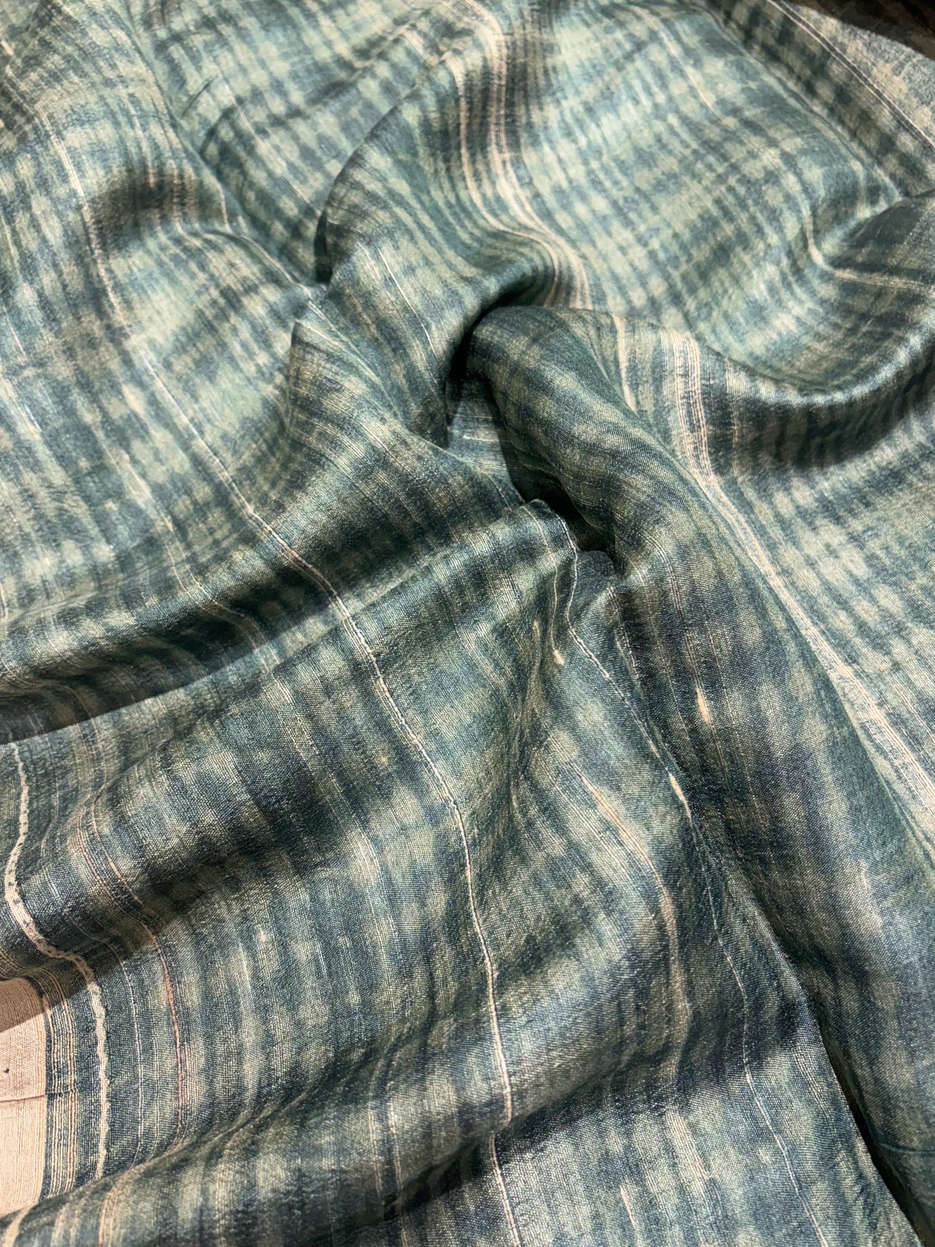 Multicolour Tussar saree