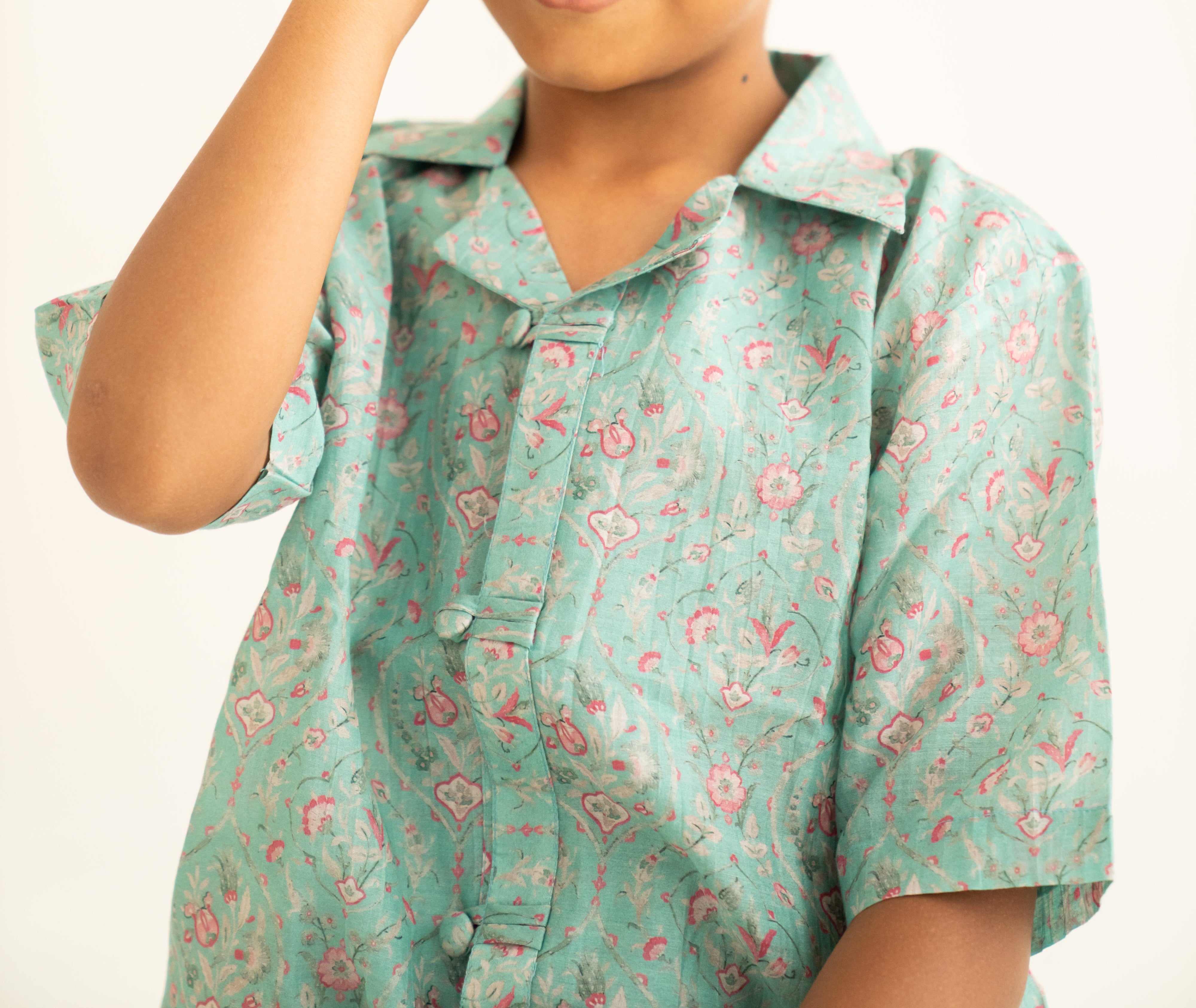 Light blue printed shirt