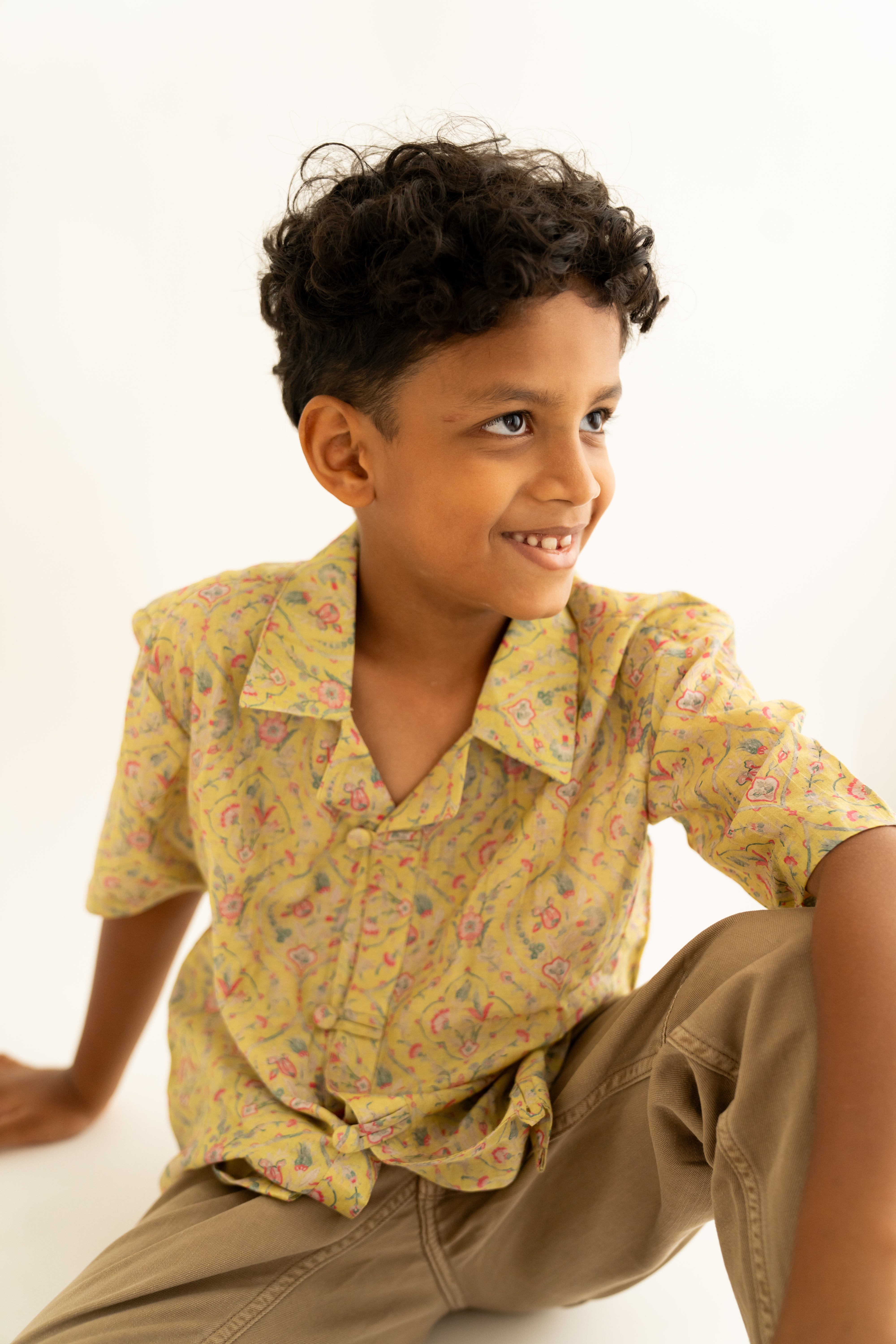 Yellow printed shirt