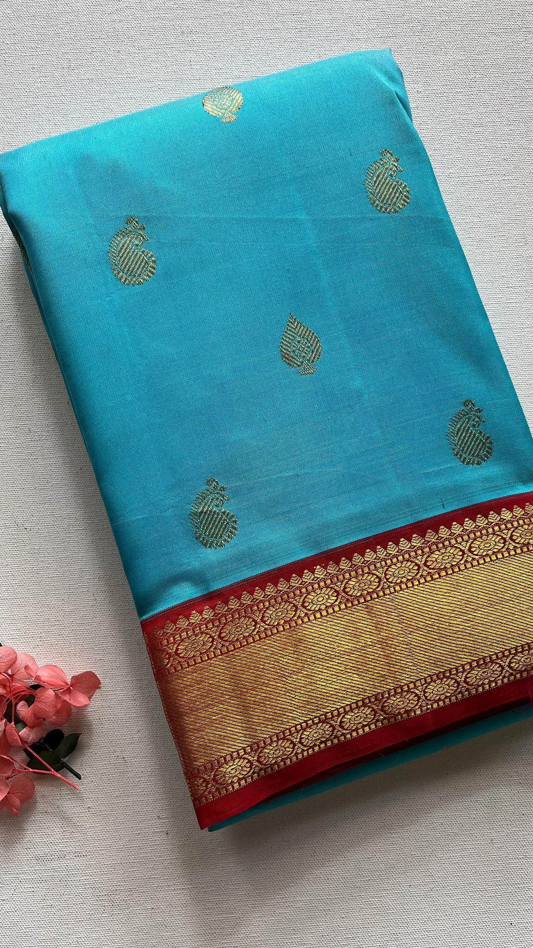 Pure kancheevaram silk(BLUE) - Studio Thari