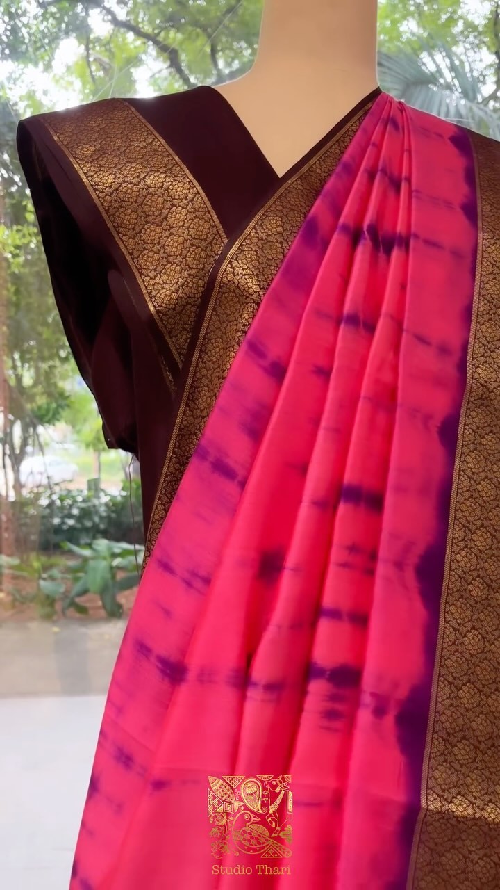 Pure chanderi Silk saree - Studio Thari
