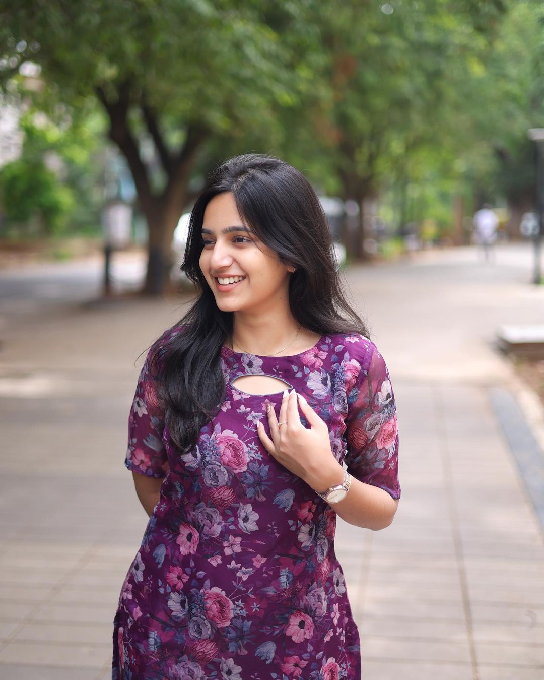 Purple Floral Top - Studio Thari