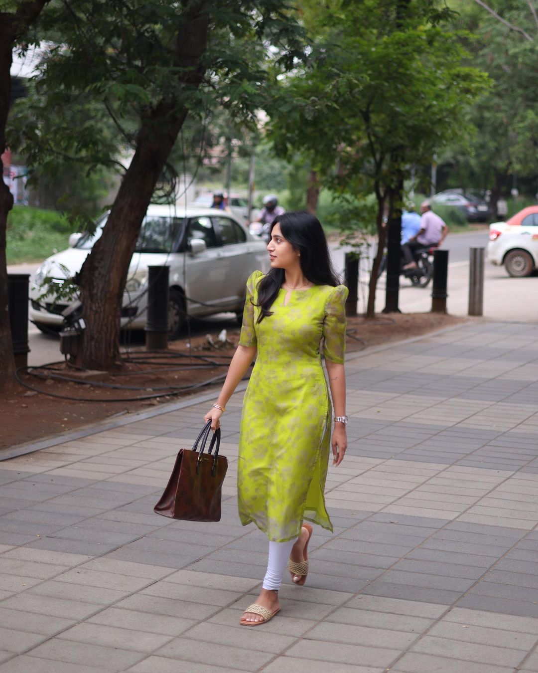 Green Organza Top - Studio Thari