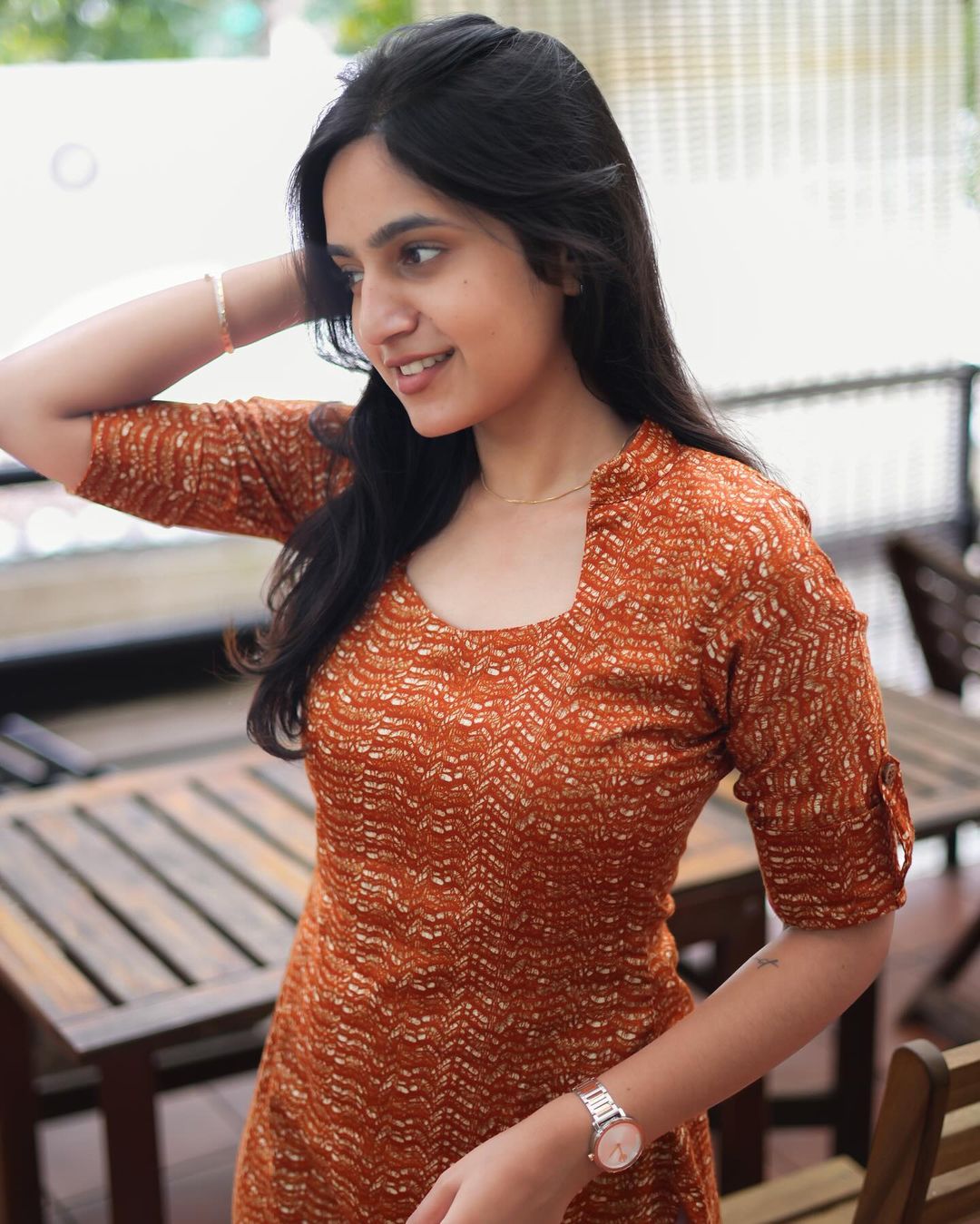 Muslin orange Top - Studio Thari