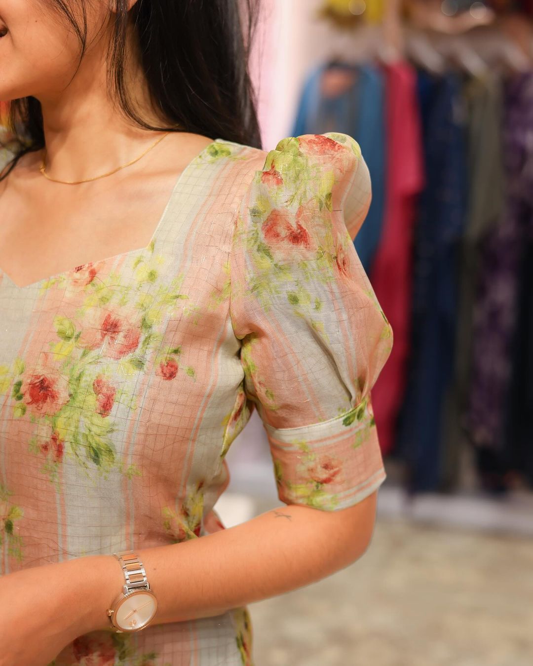 Floral White organza - Studio Thari