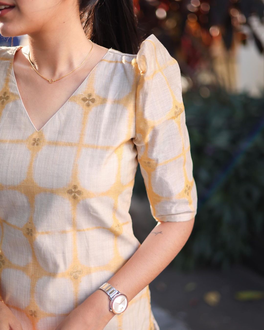 Beige Cotton Top - Studio Thari