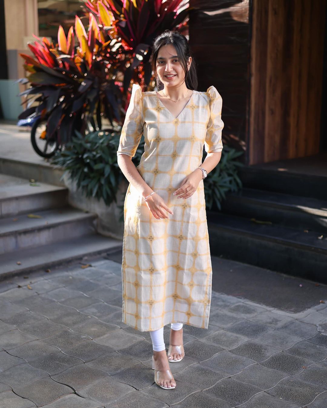 Beige Cotton Top - Studio Thari