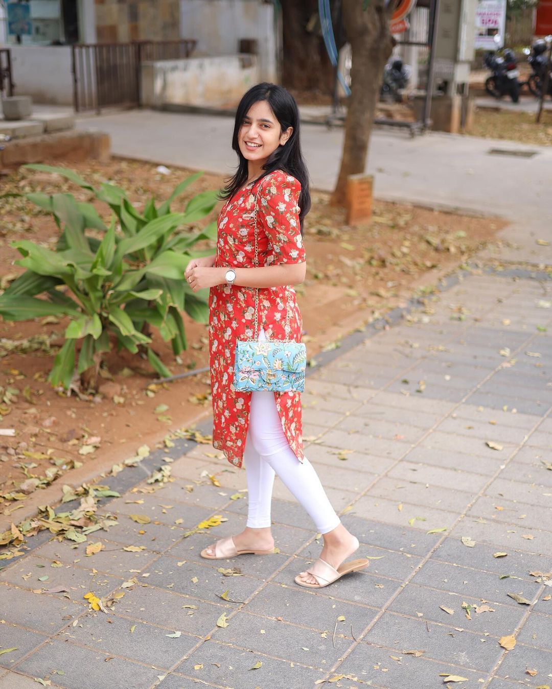 Red Yoke Top - Studio Thari