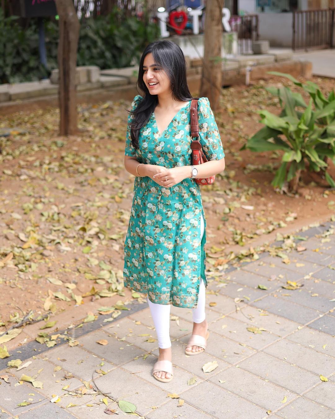 Green Yoke Top - Studio Thari