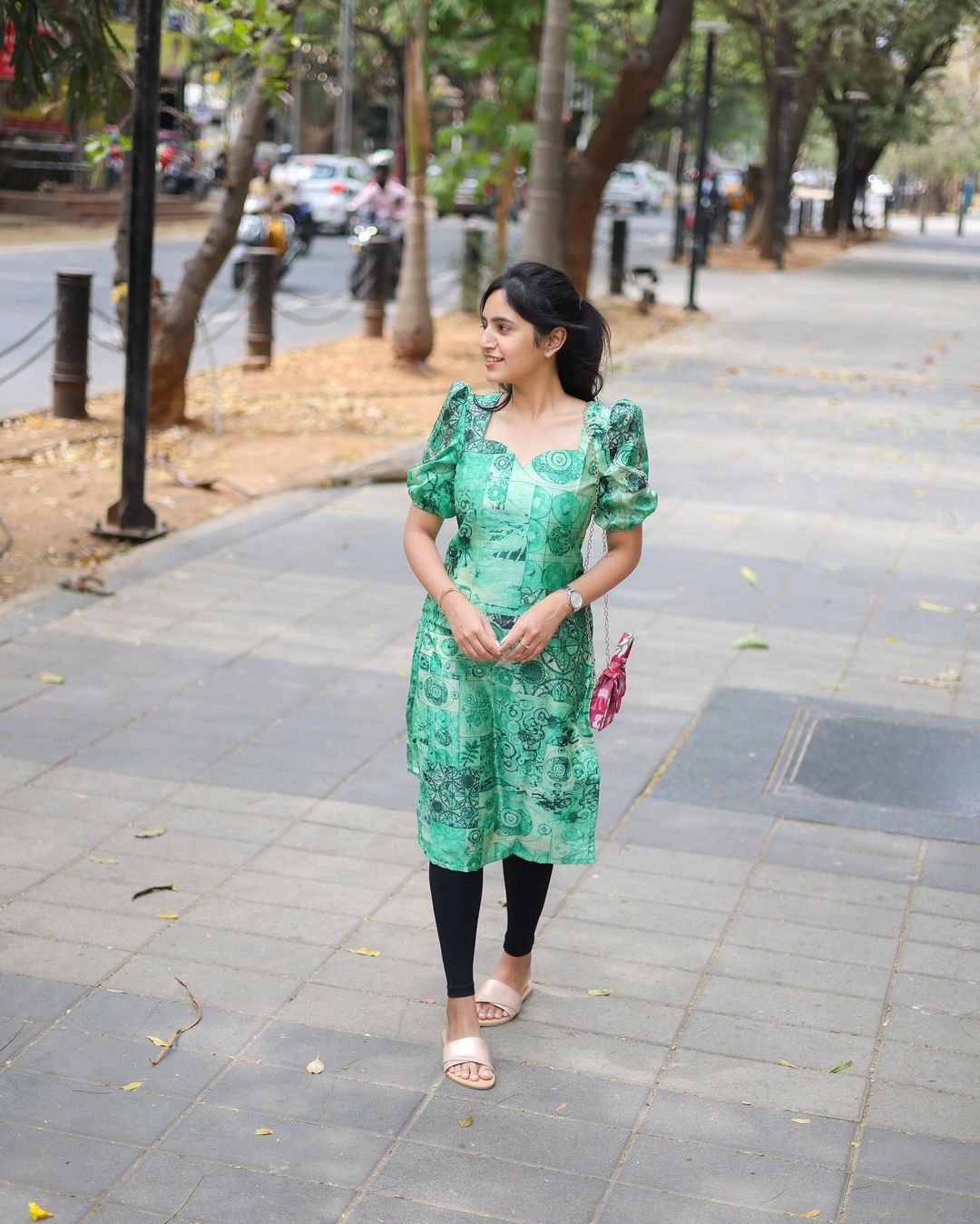 Green Chanderi Top - Studio Thari