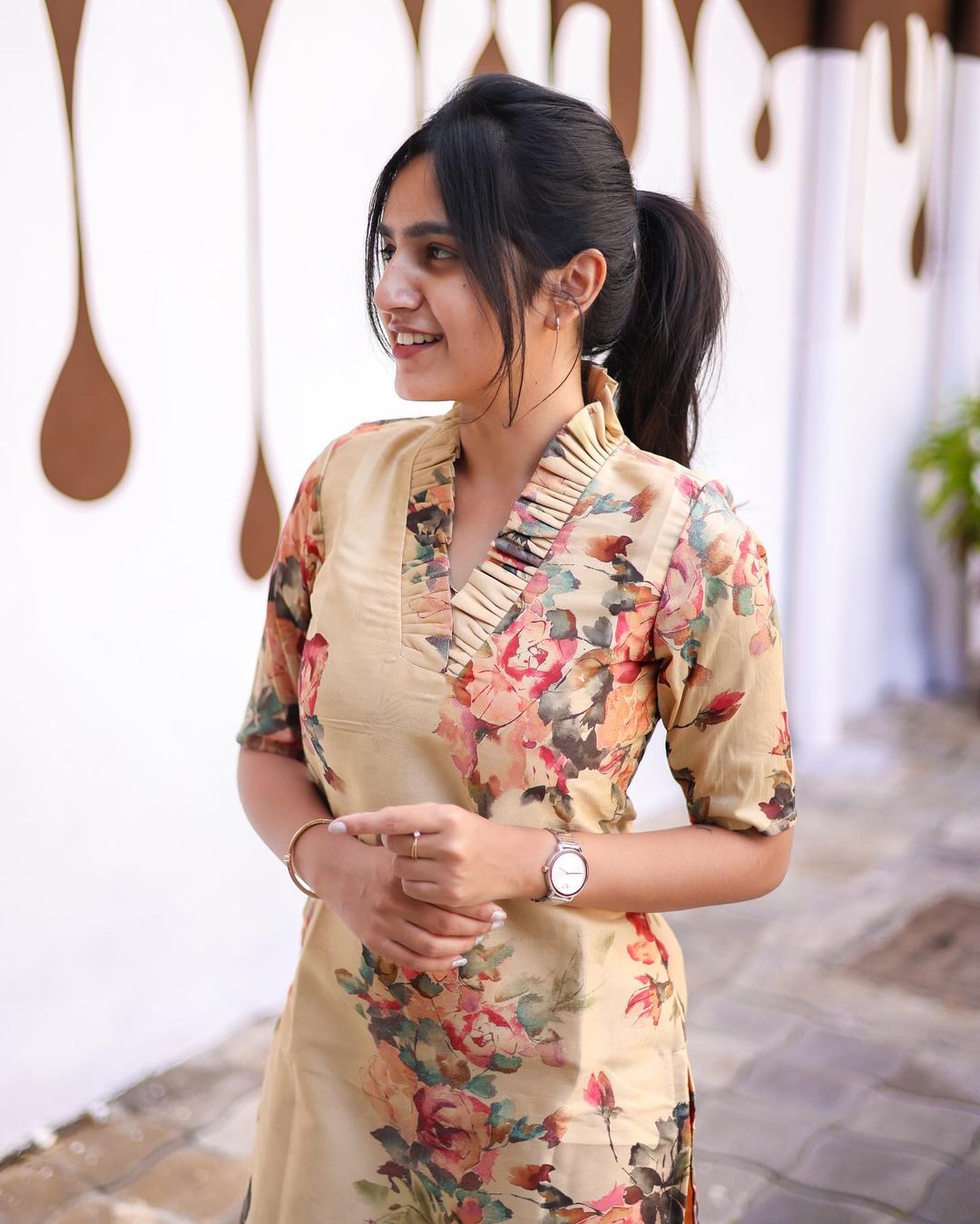 Cream Chanderi Top - Studio Thari