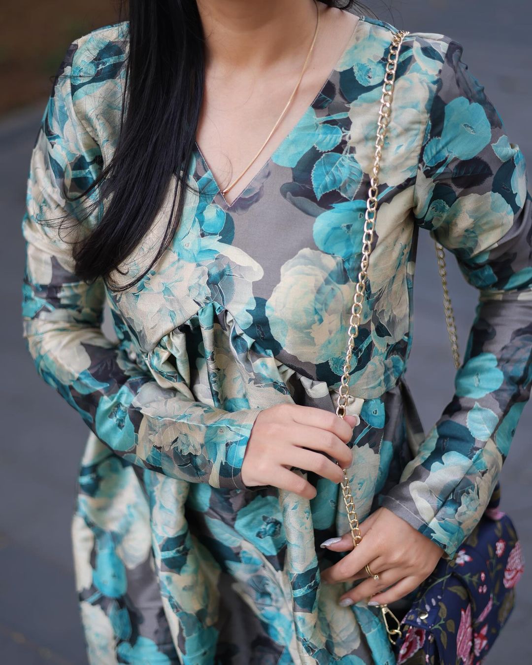 Sandal Bluish Alia Cut top - Studio Thari