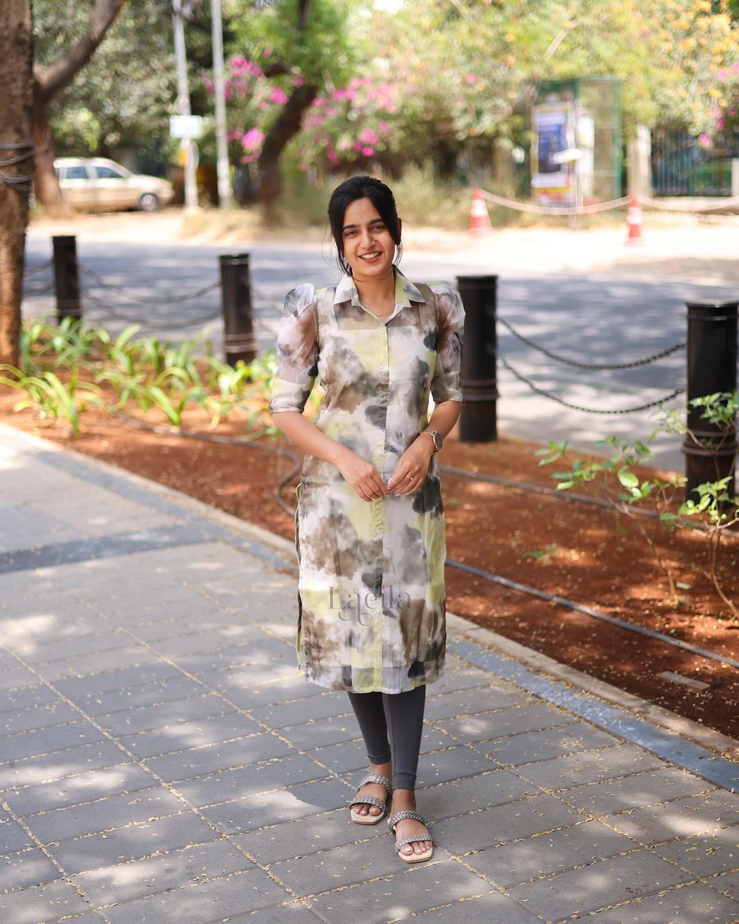 Grey Organza top - Studio Thari