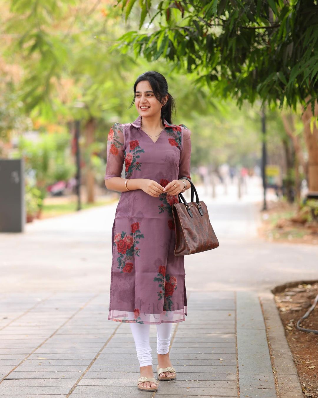 Lavender Organza Top