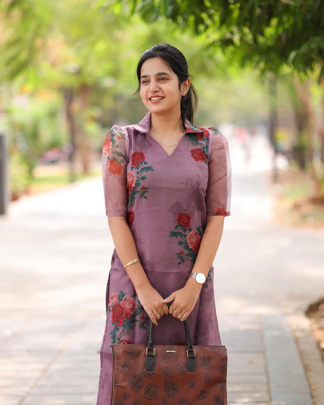 Lavender Organza Top