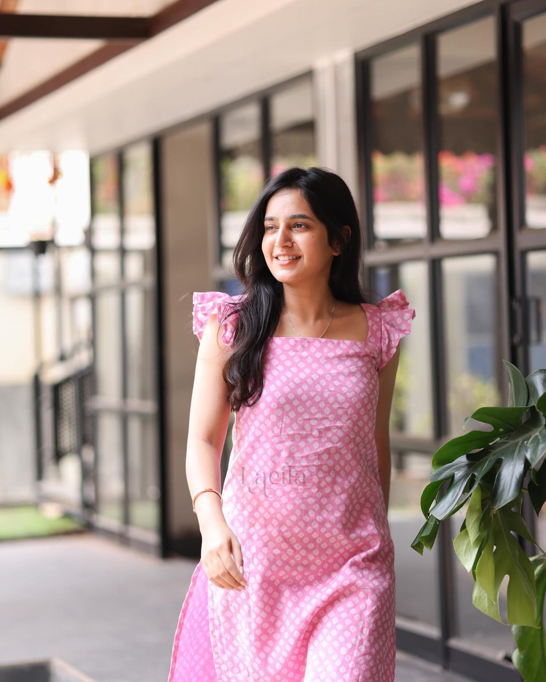 Pink bandhani cotton top