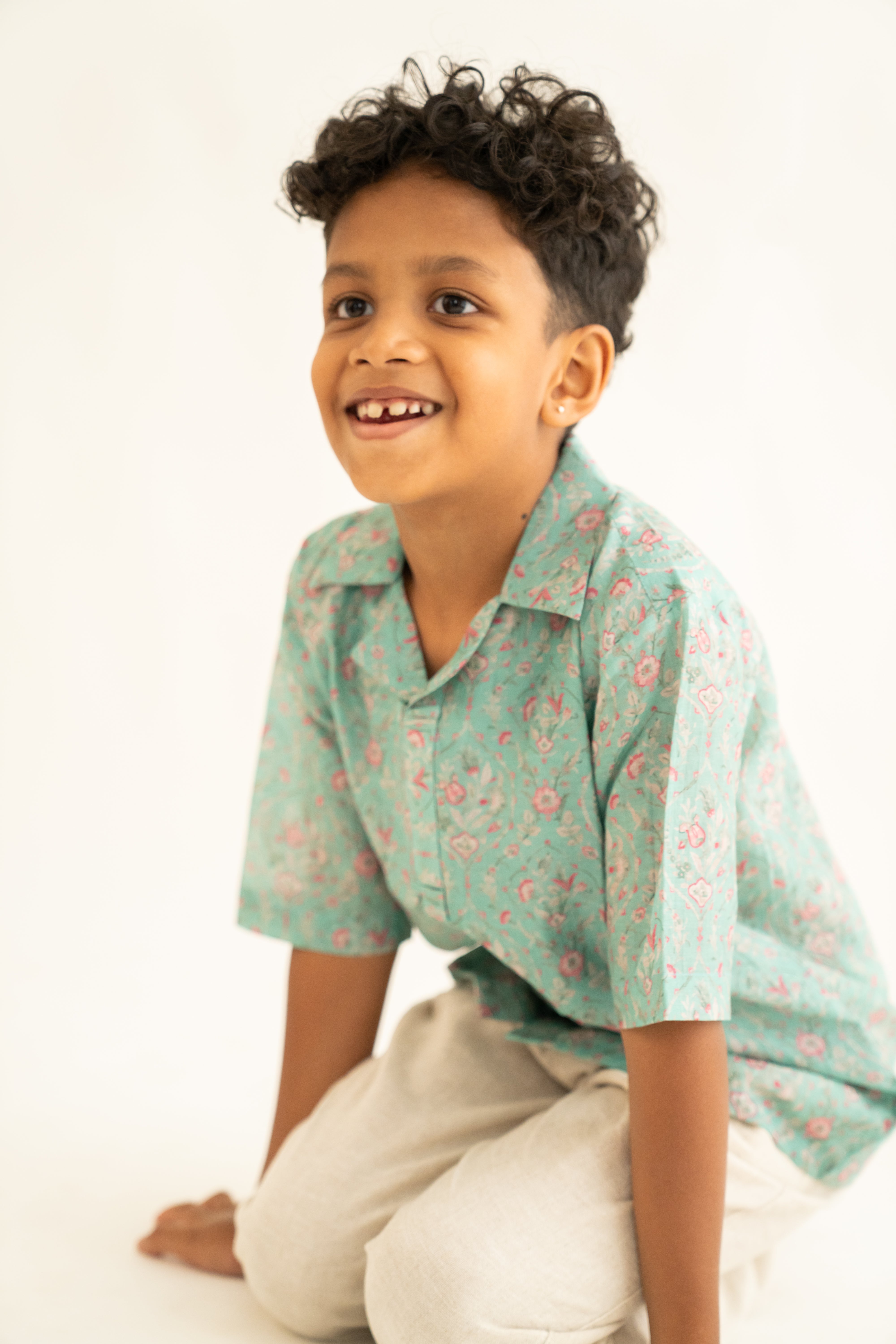 Light blue printed shirt