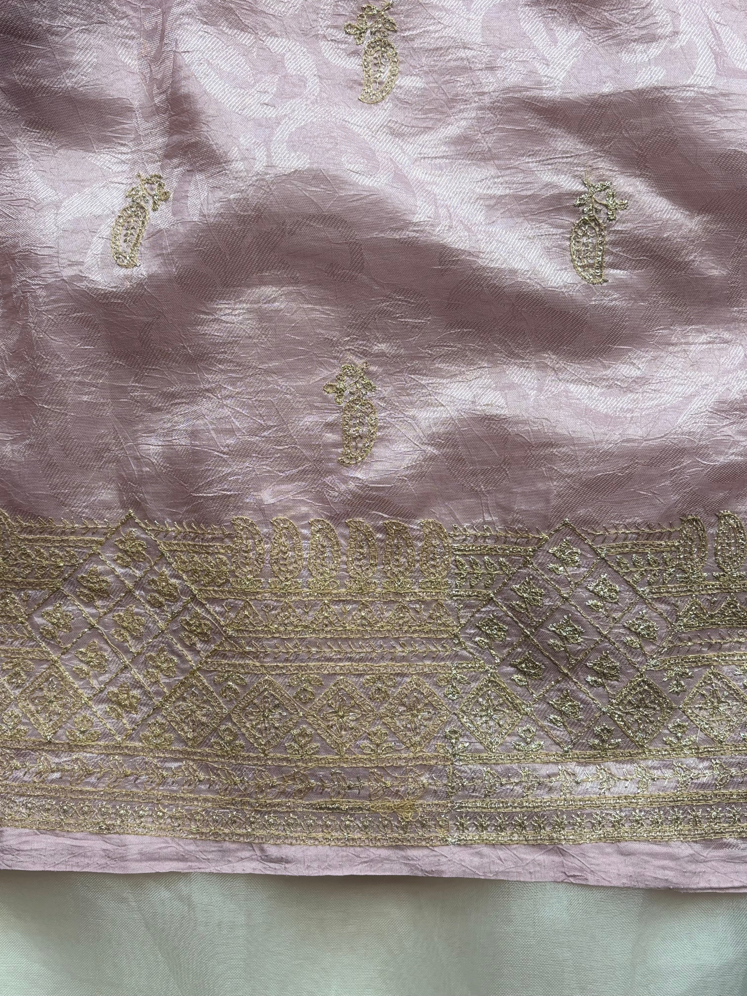 Lilac tissue saree