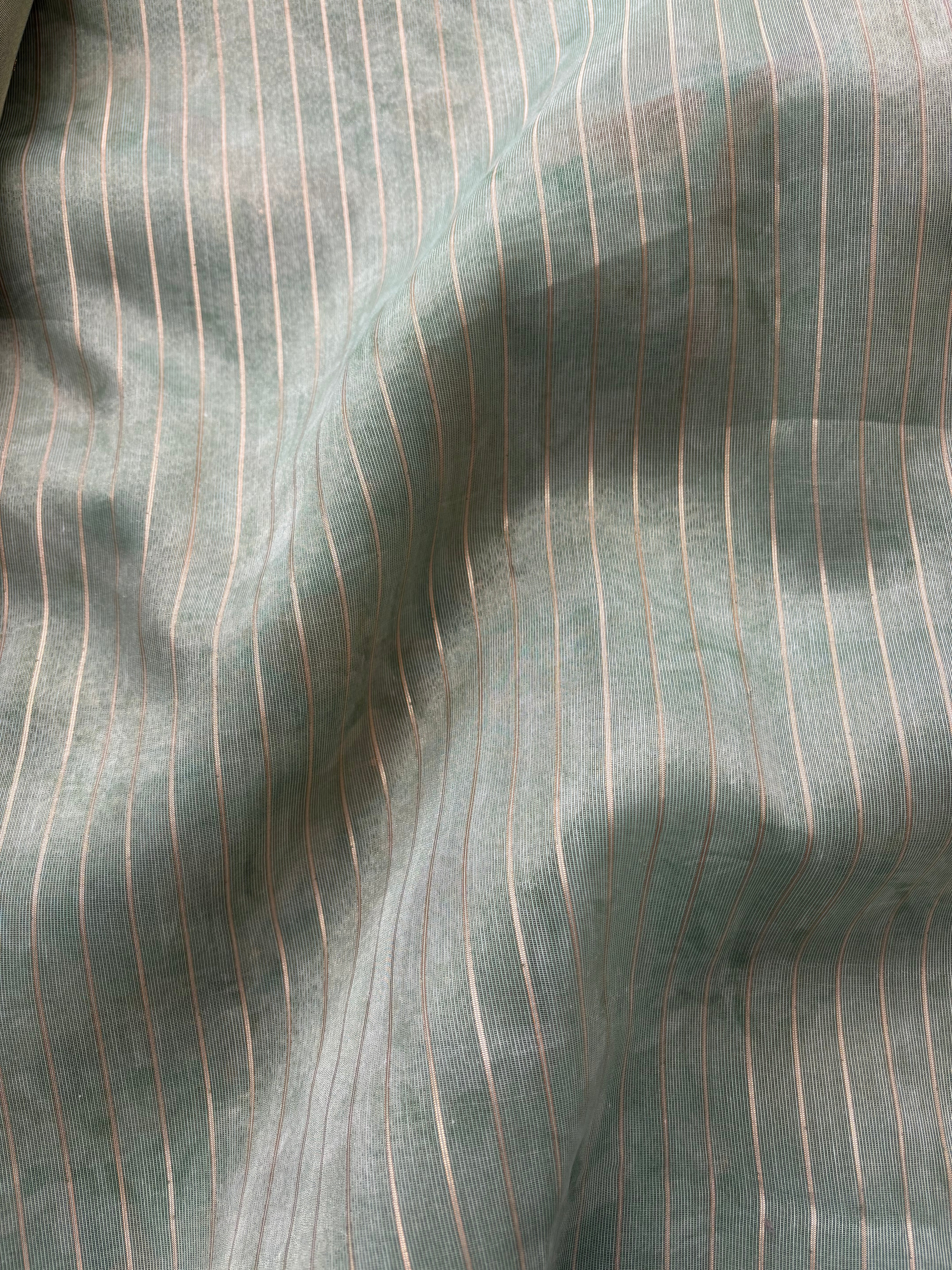 Blue crushed tissue saree