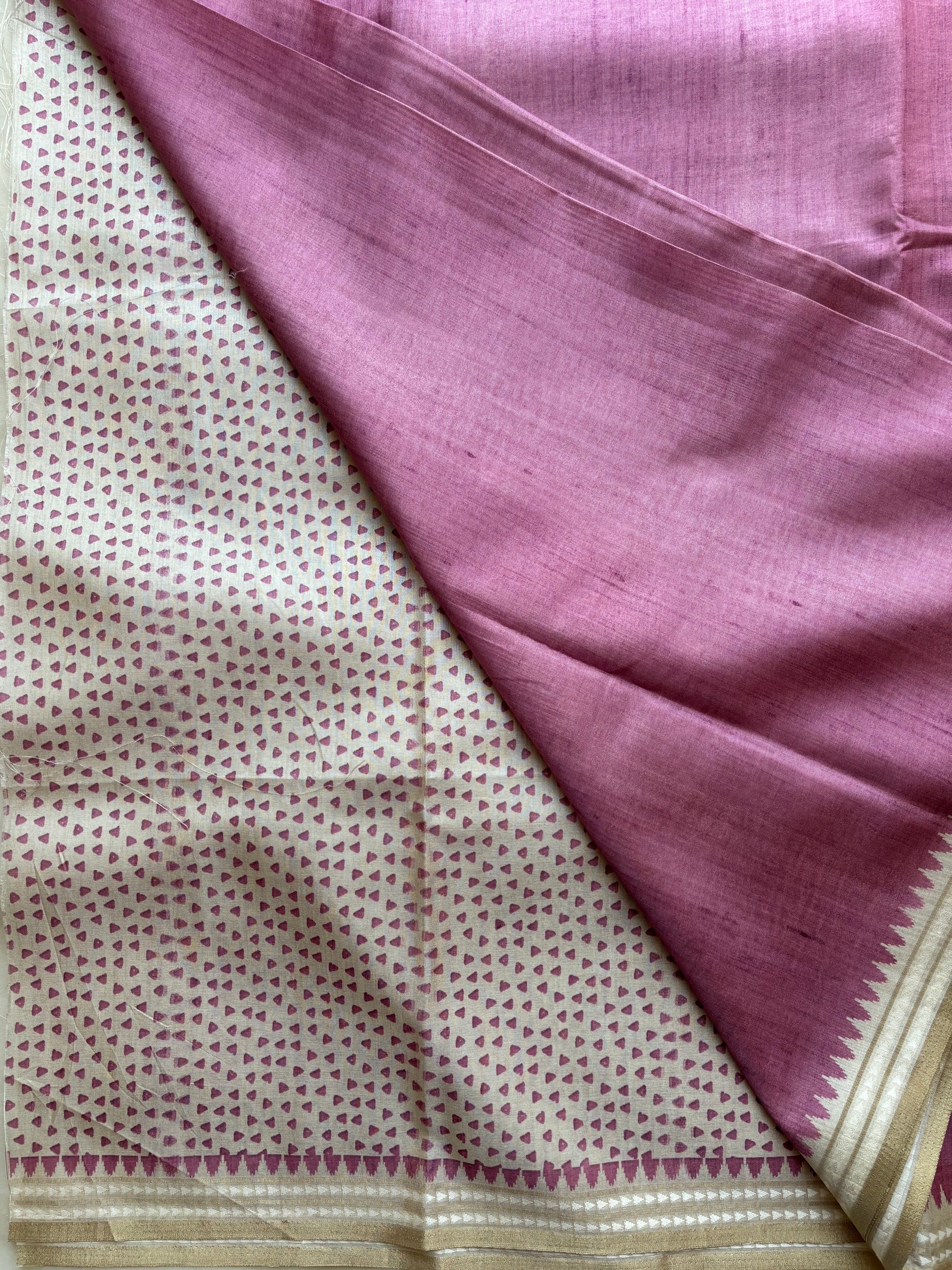 Orchid bloom semi tussar saree