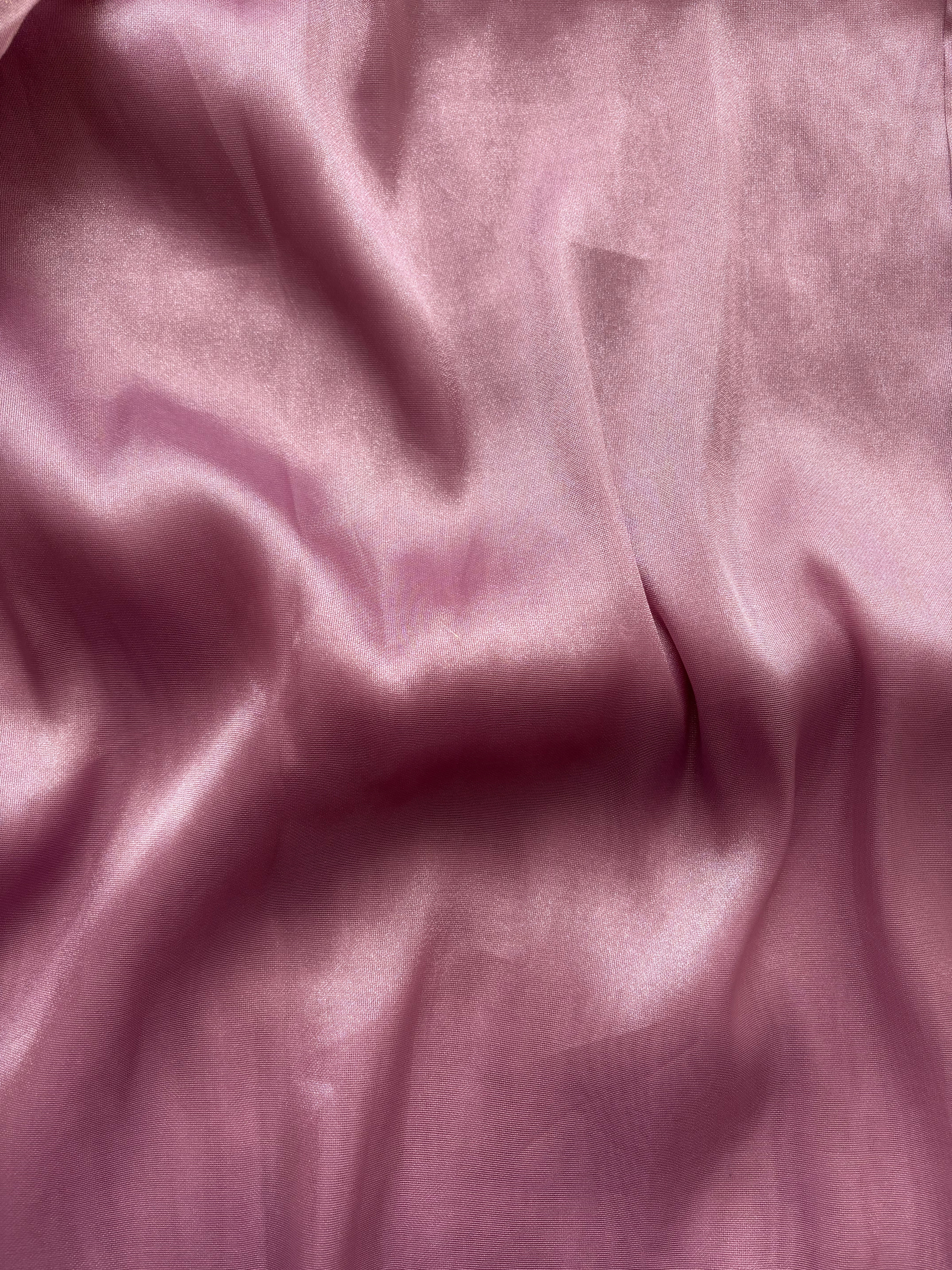 Floral purple-pink shimmer organza saree