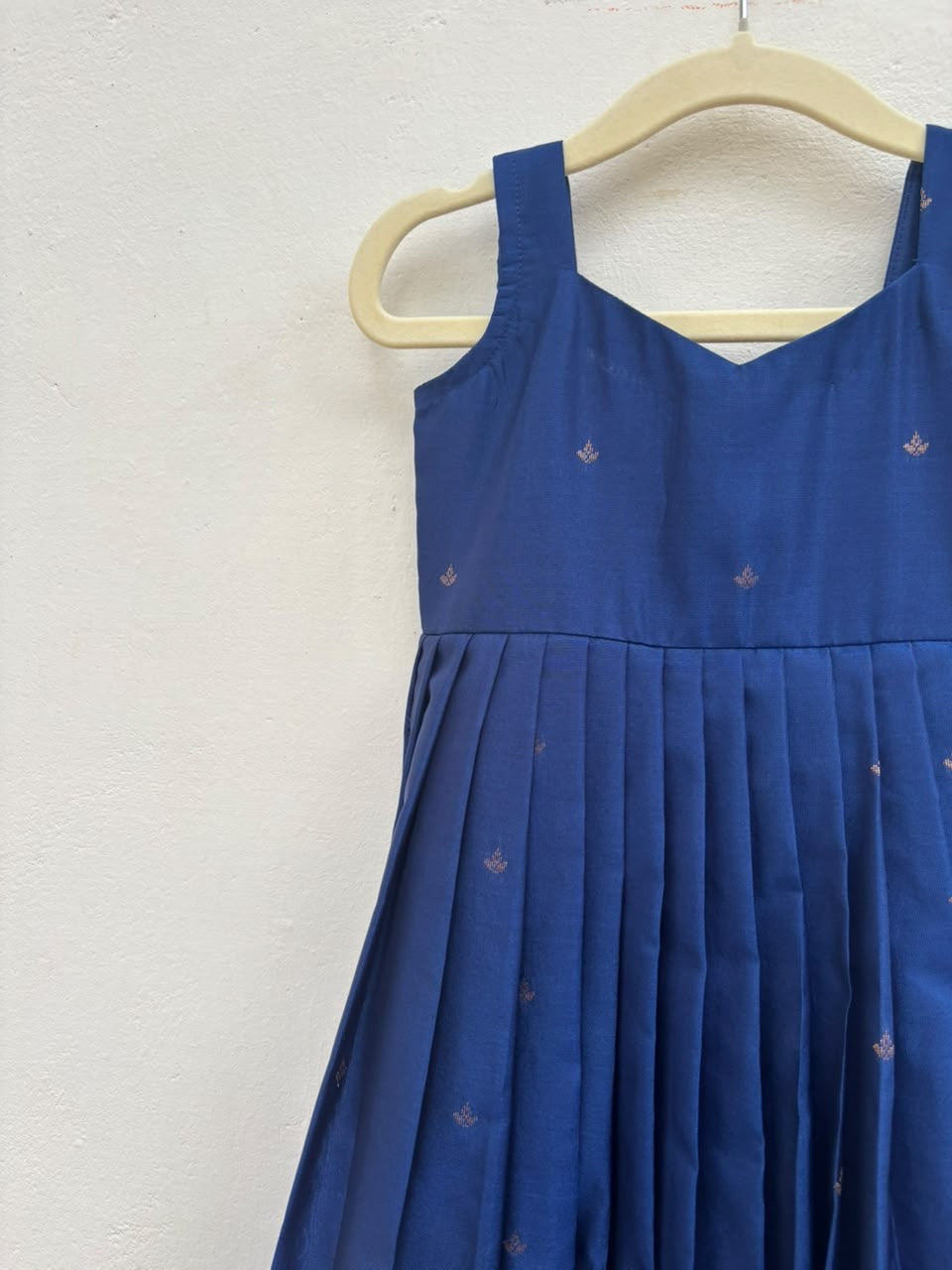 Sapphire Blue & yellow Soft silk dress