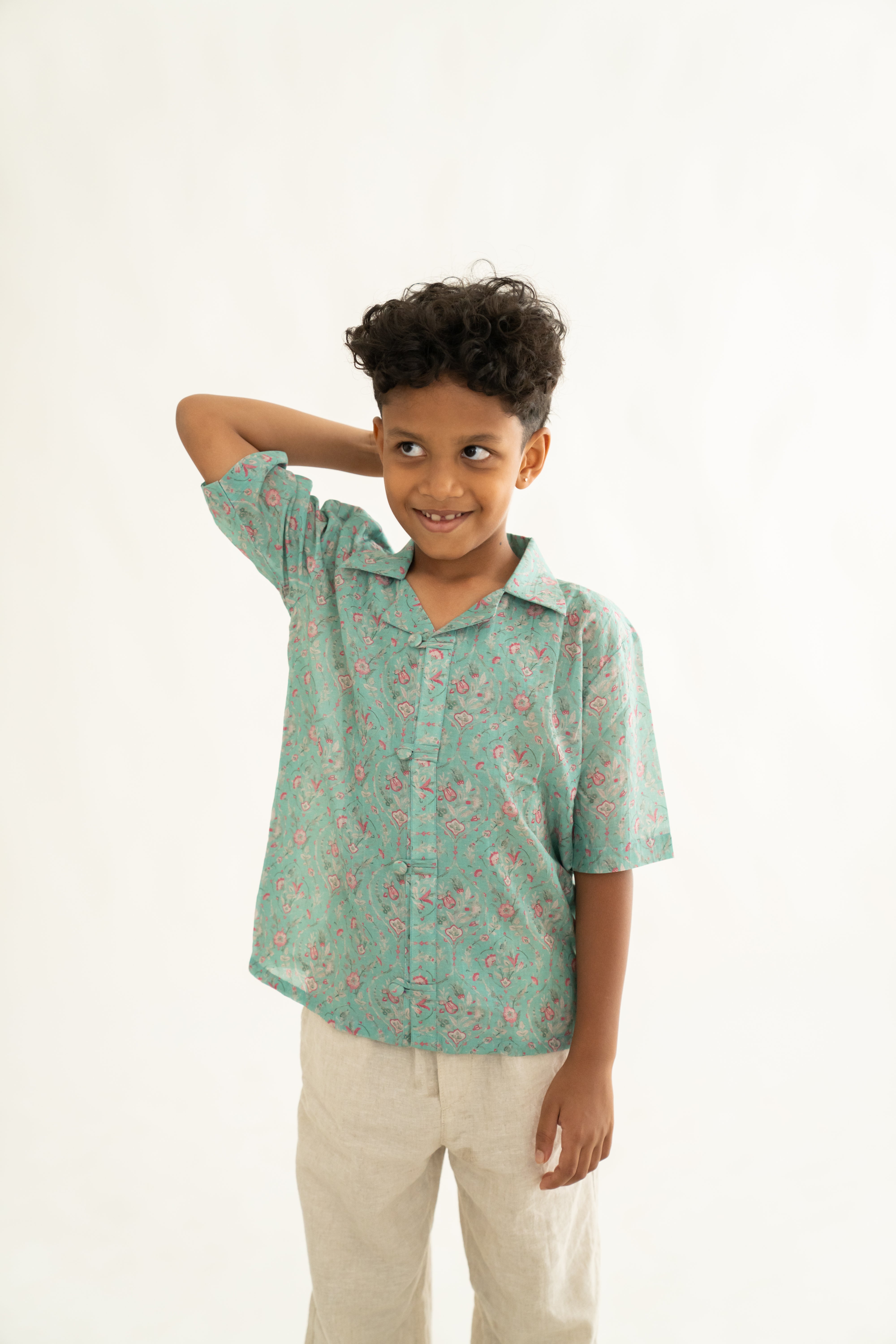 Light blue printed shirt