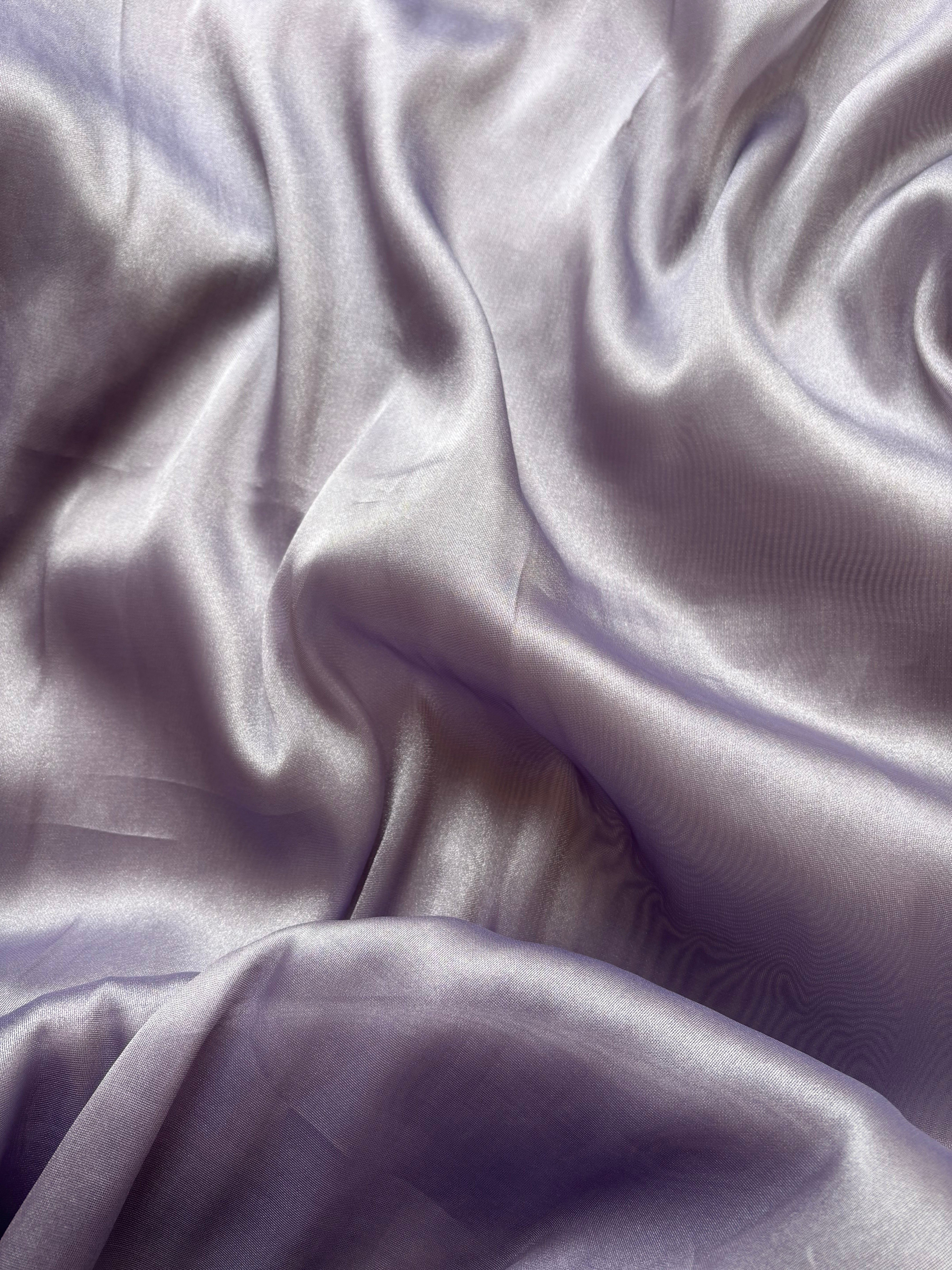 Floral lavender shimmer organza saree