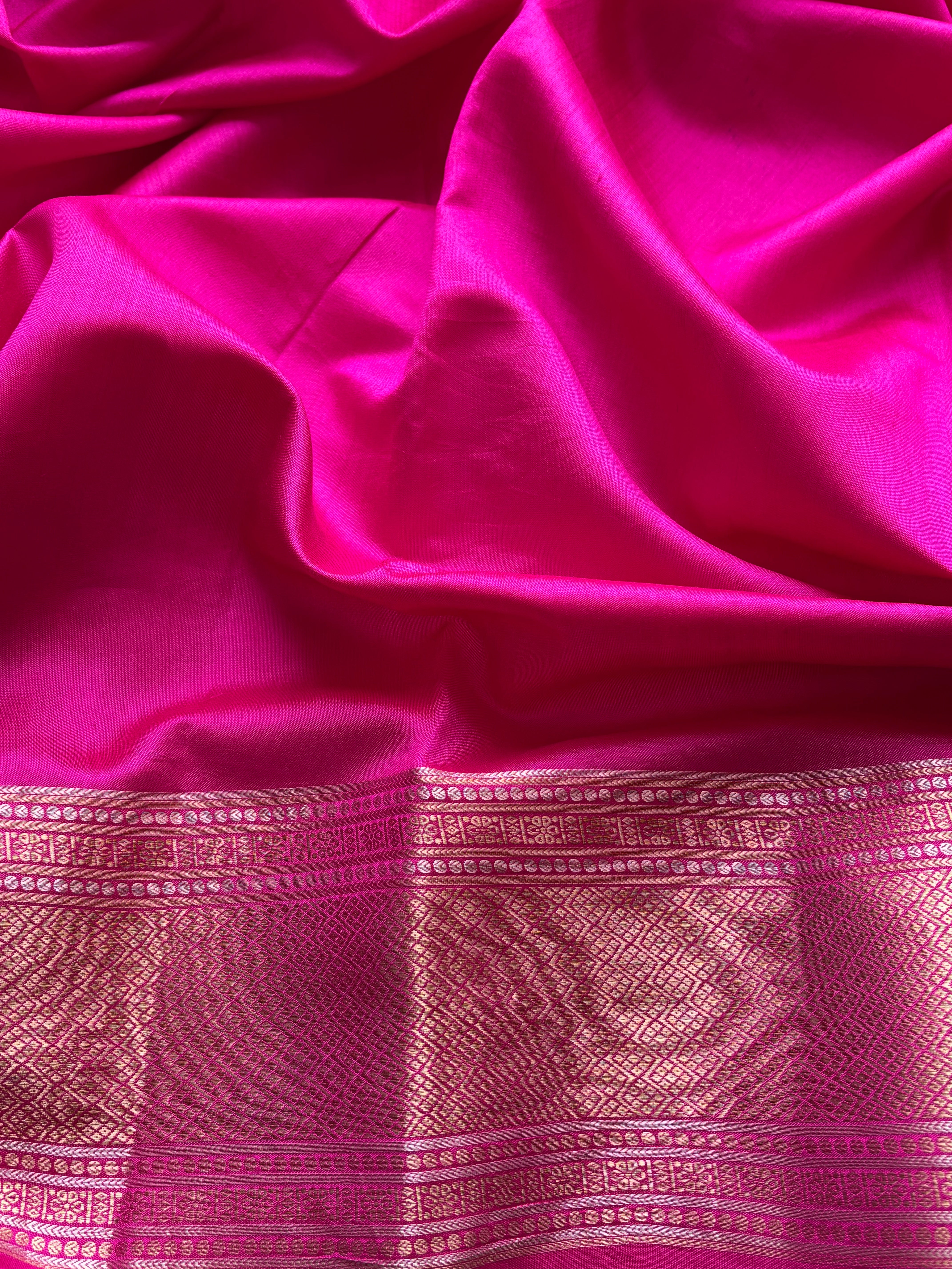 Blue Chiniya silk saree