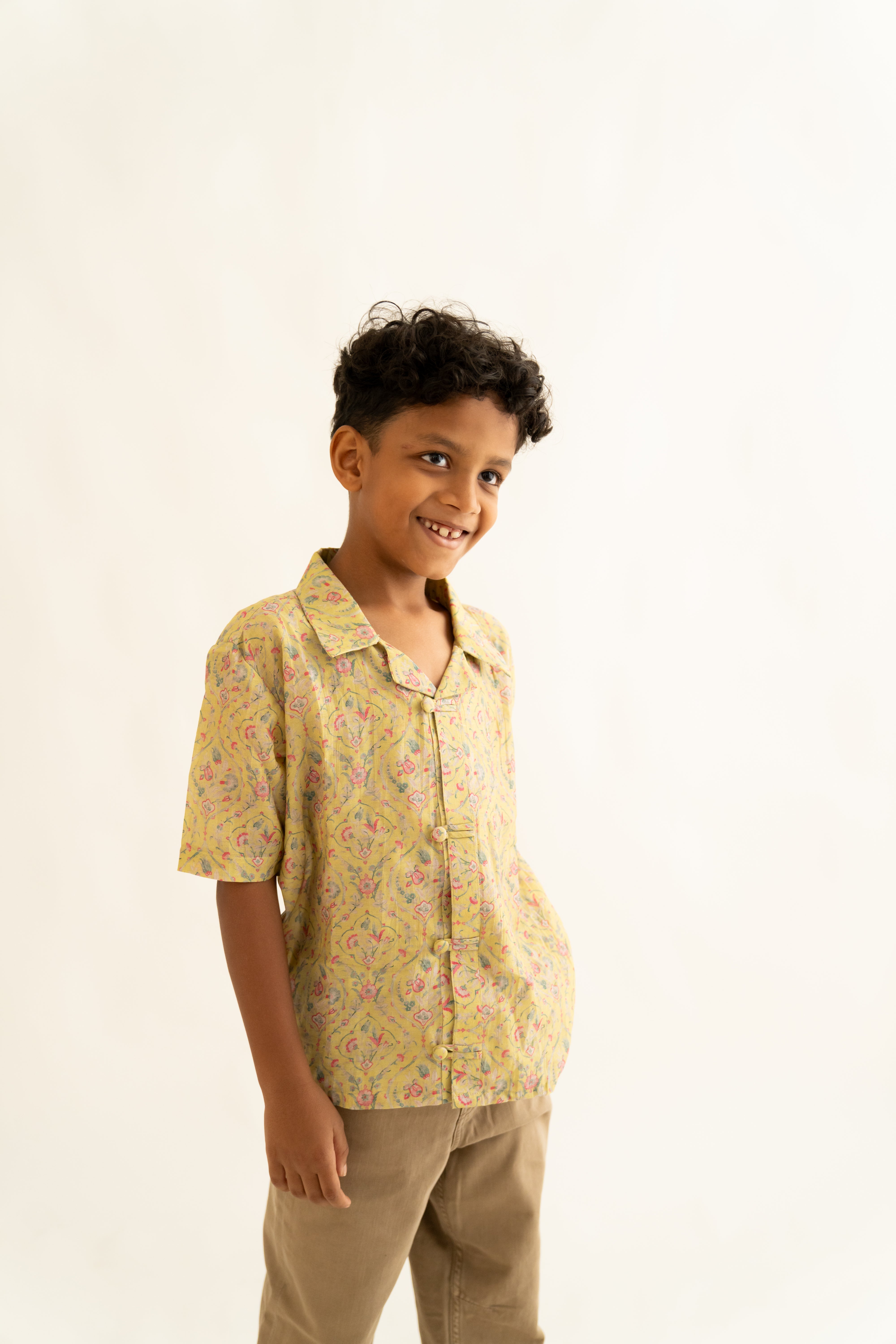 Yellow printed shirt