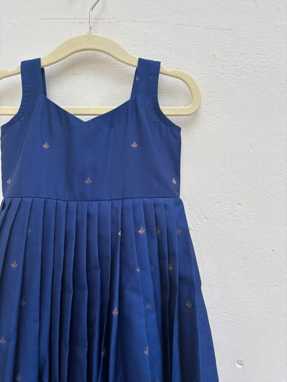 Sapphire Blue & yellow Soft silk dress