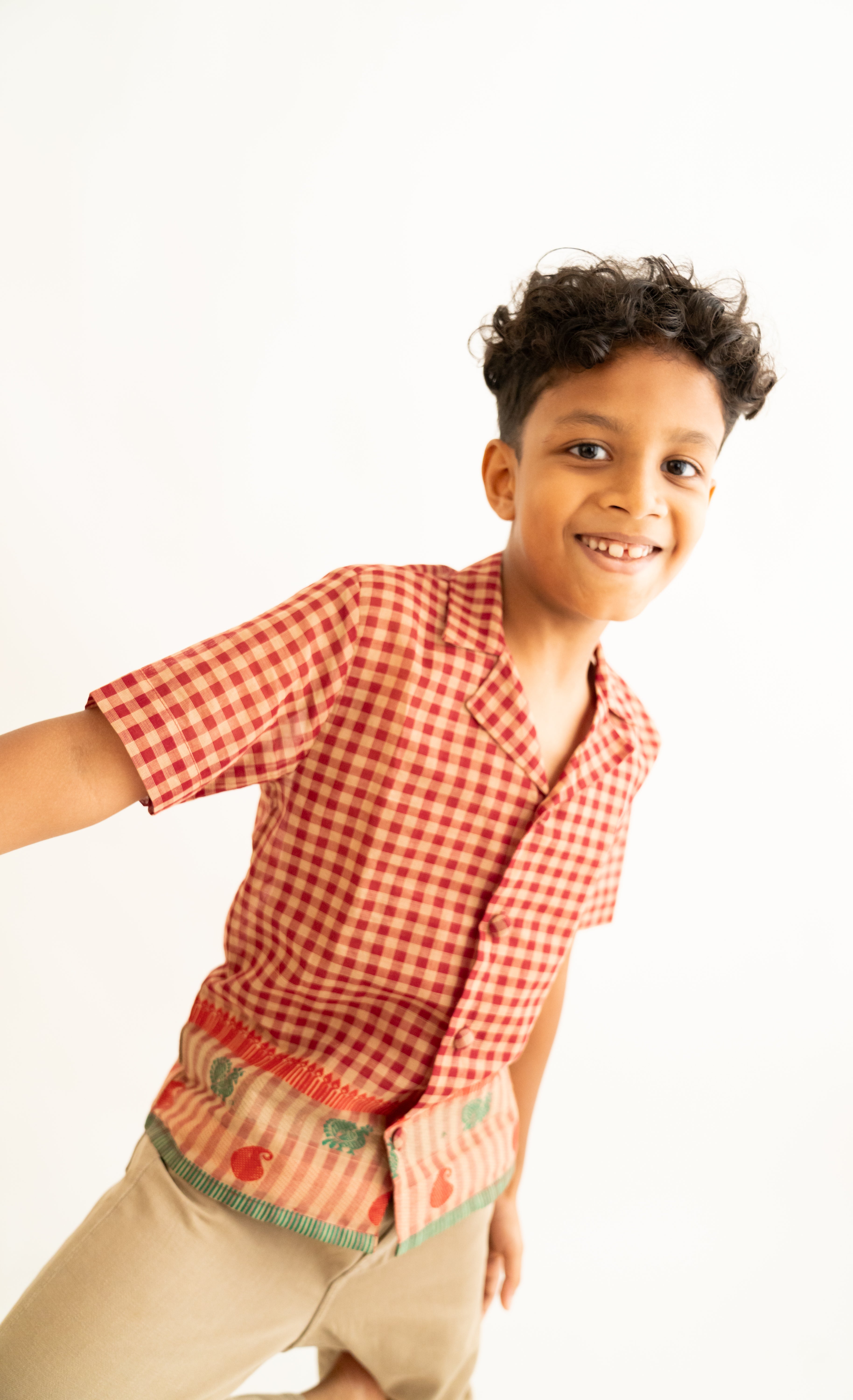 Red checked shirt