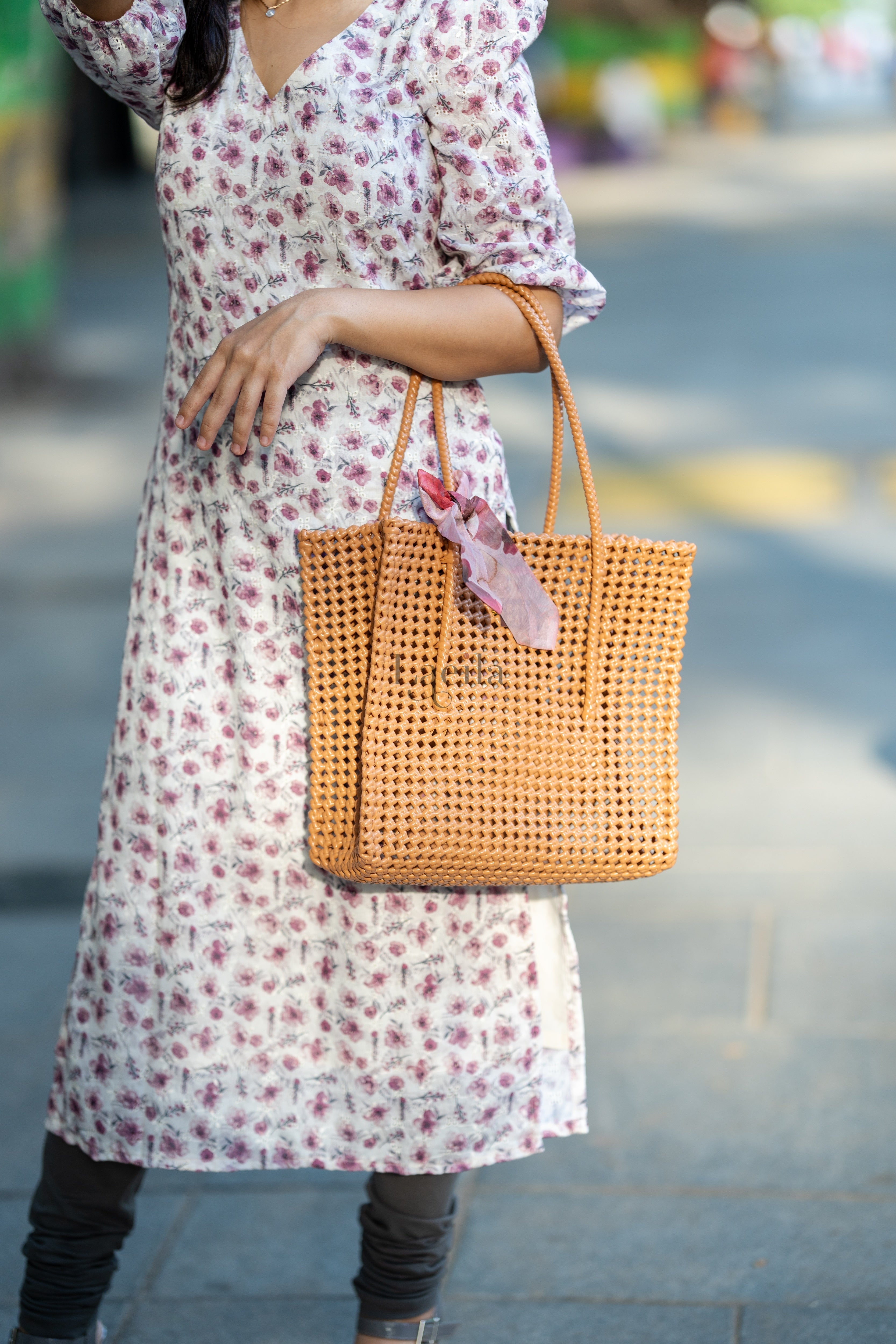 Pure cotton white Floral hakoba Top