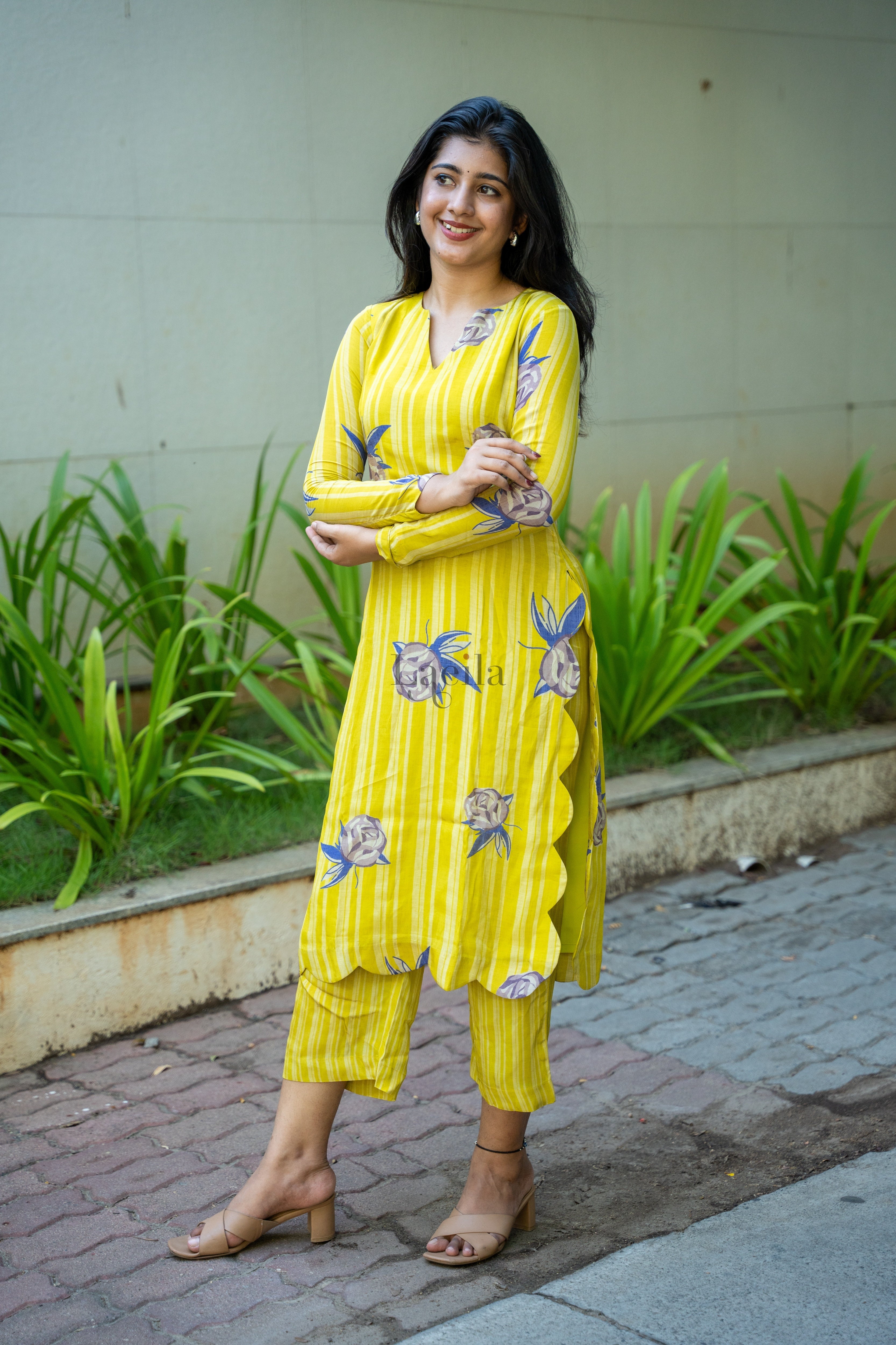 Pure Muslin Yellow Coord Set