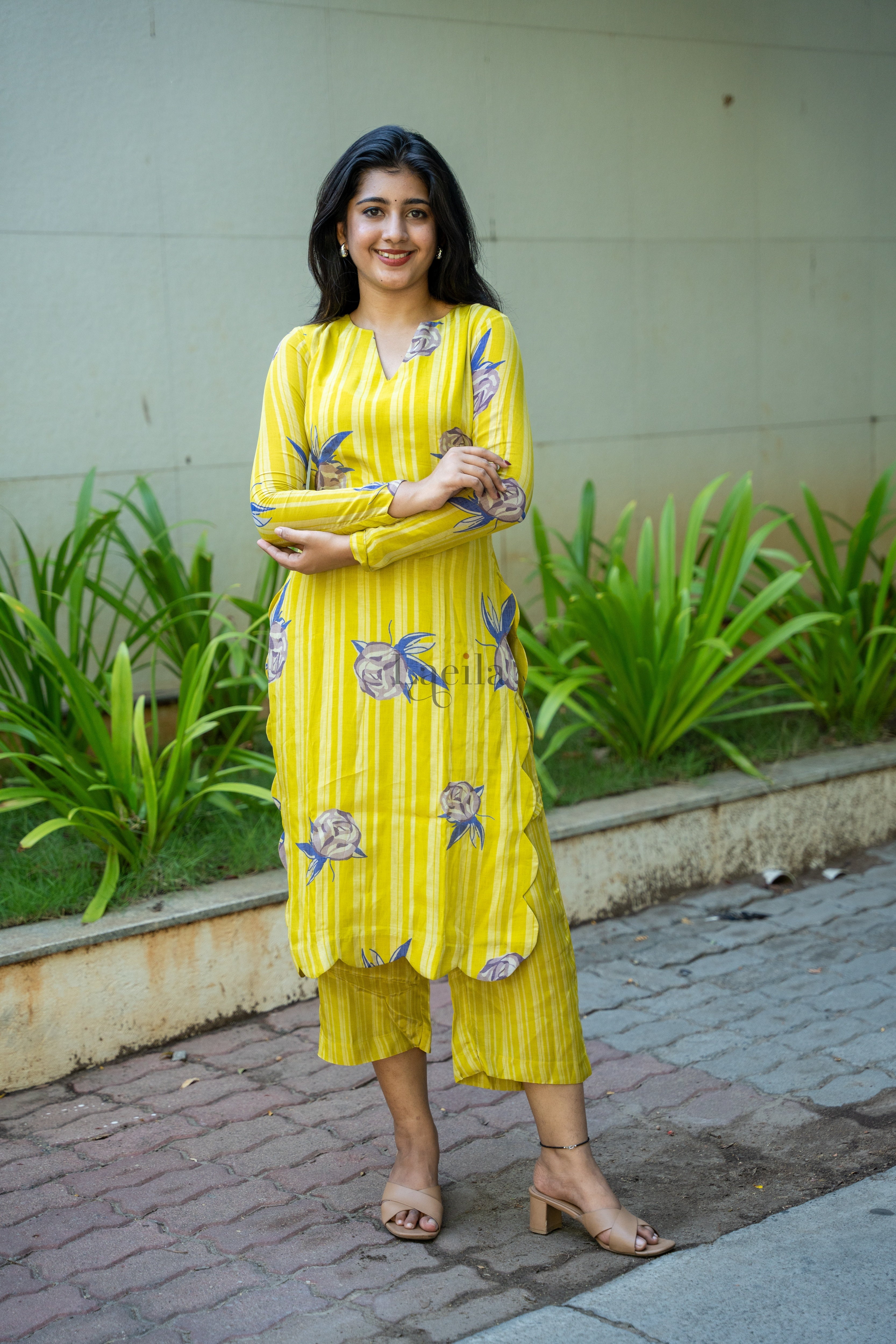 Pure Muslin Yellow Coord Set