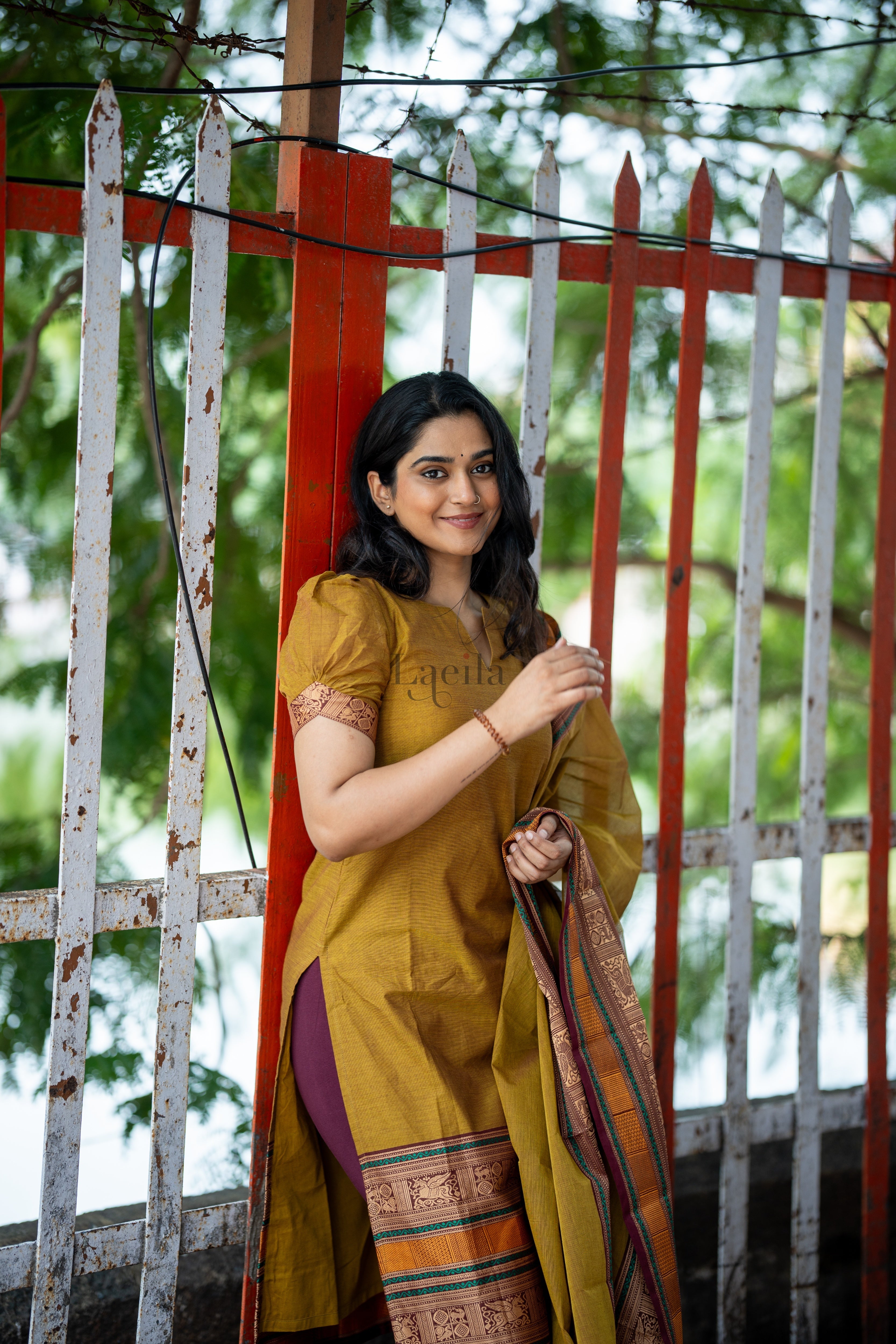Meenakshi - Pure honey kanchi cotton top and duppata