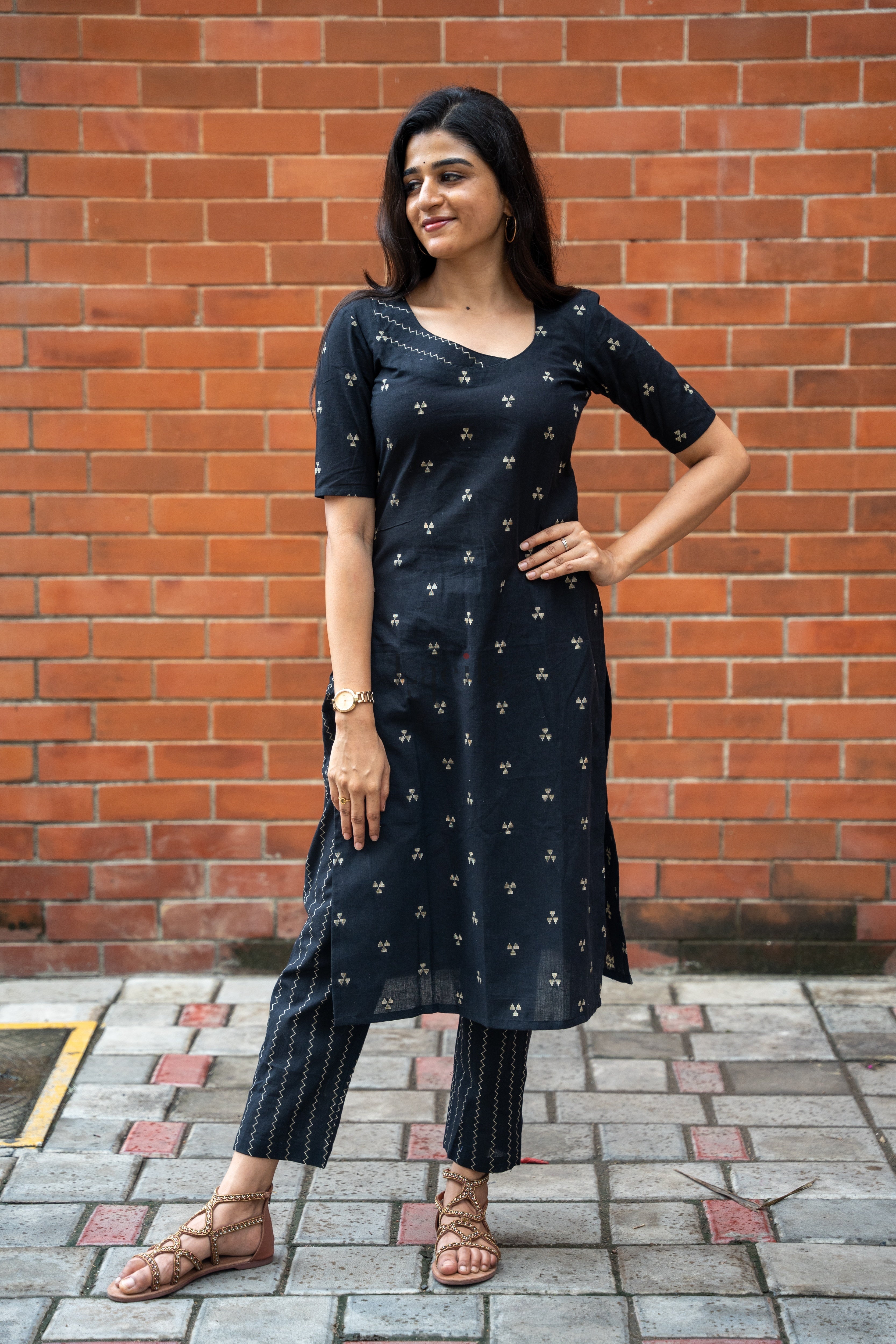 Black Cotton Coord set