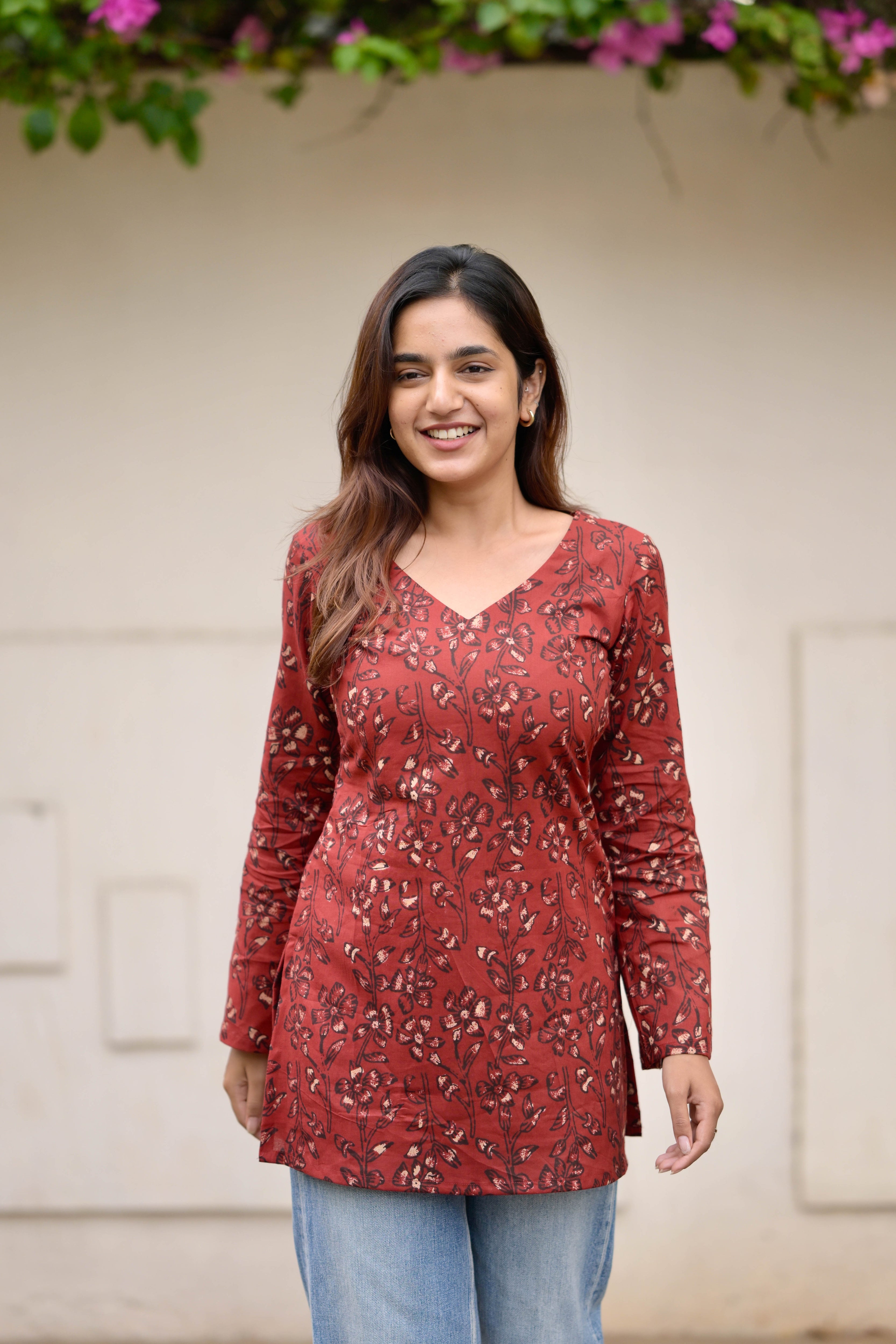 Rustique amber short kurta