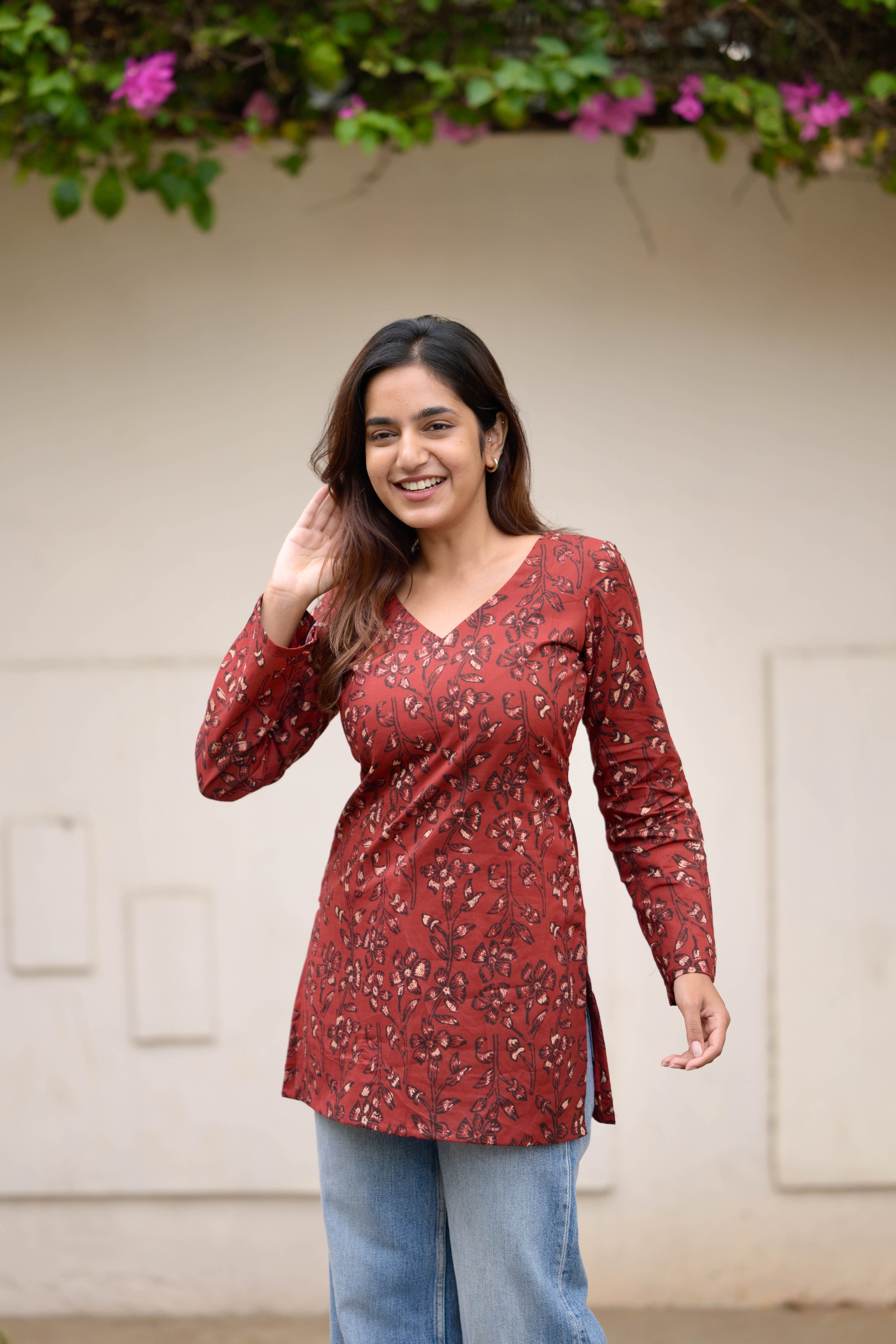 Rustique amber short kurta