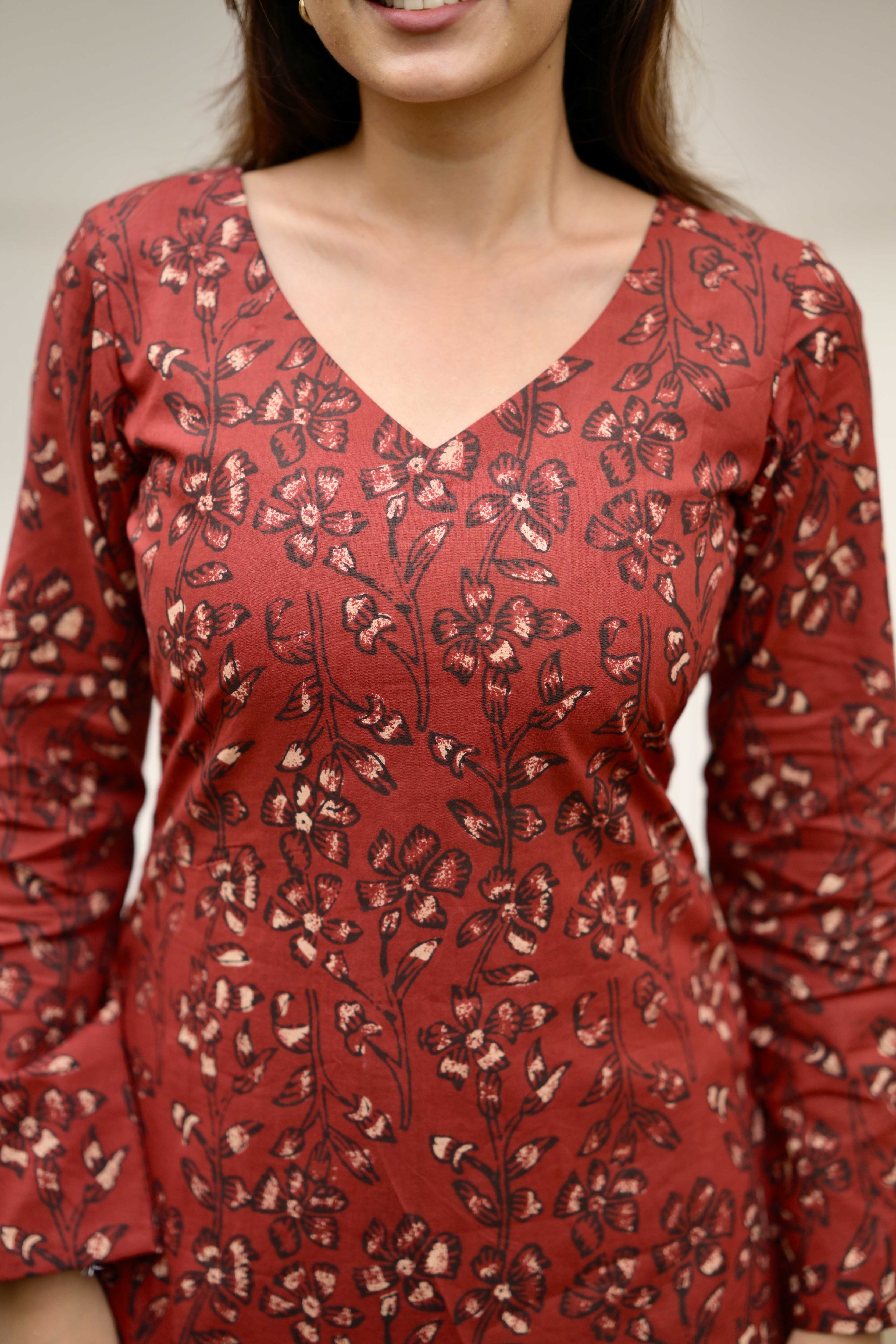 Rustique amber short kurta