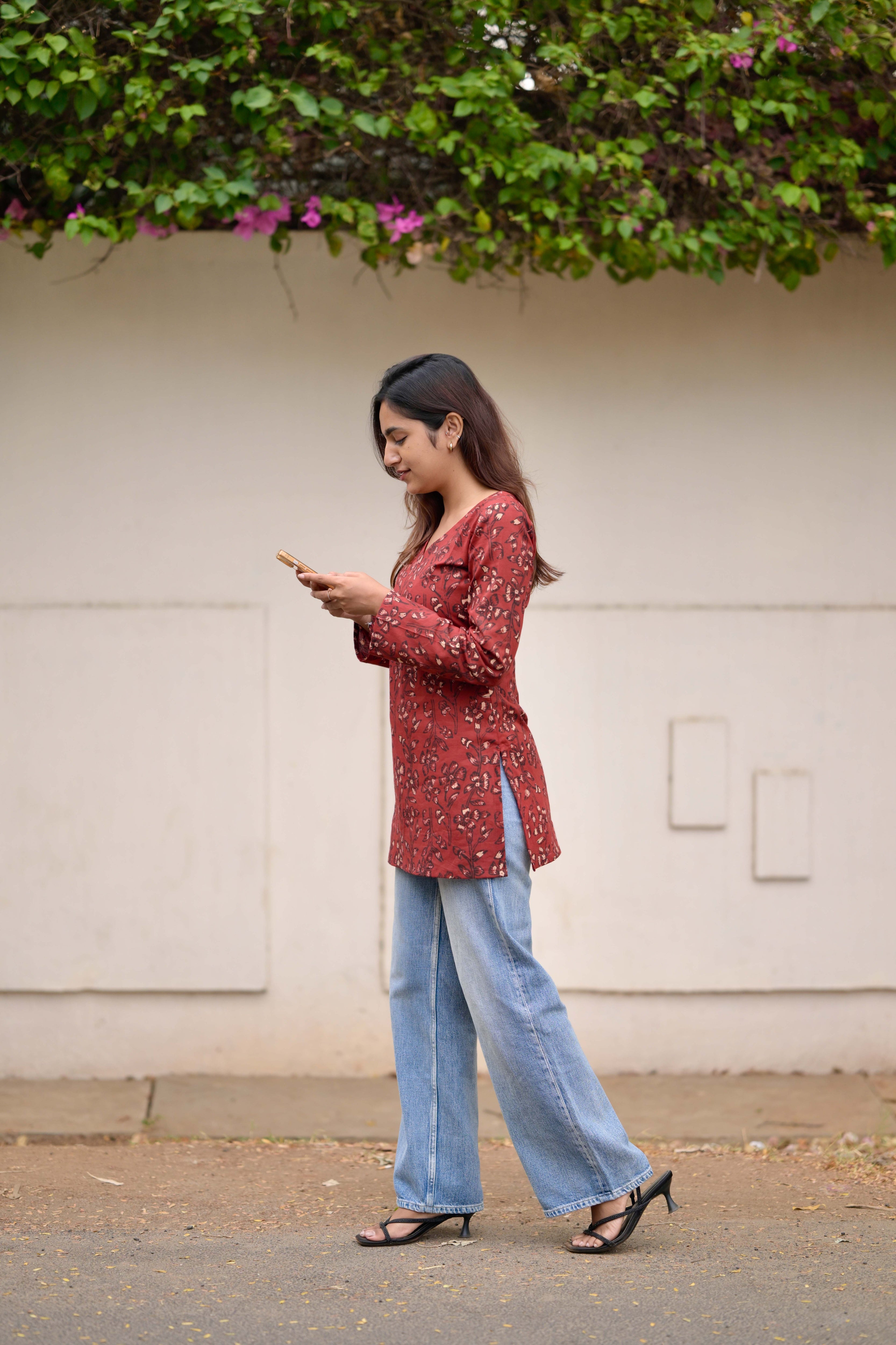 Rustique amber short kurta