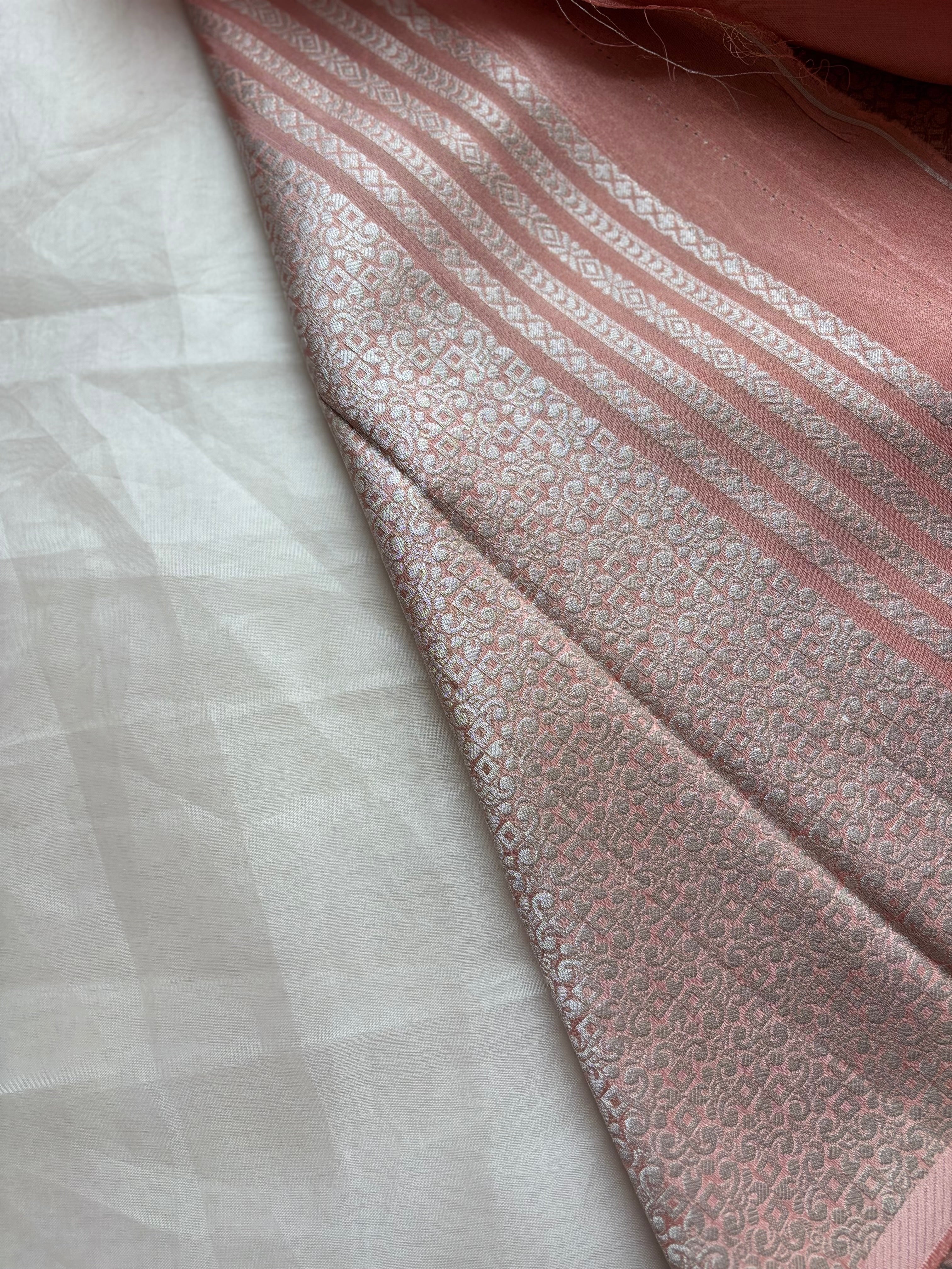 Peach Viscose silk saree