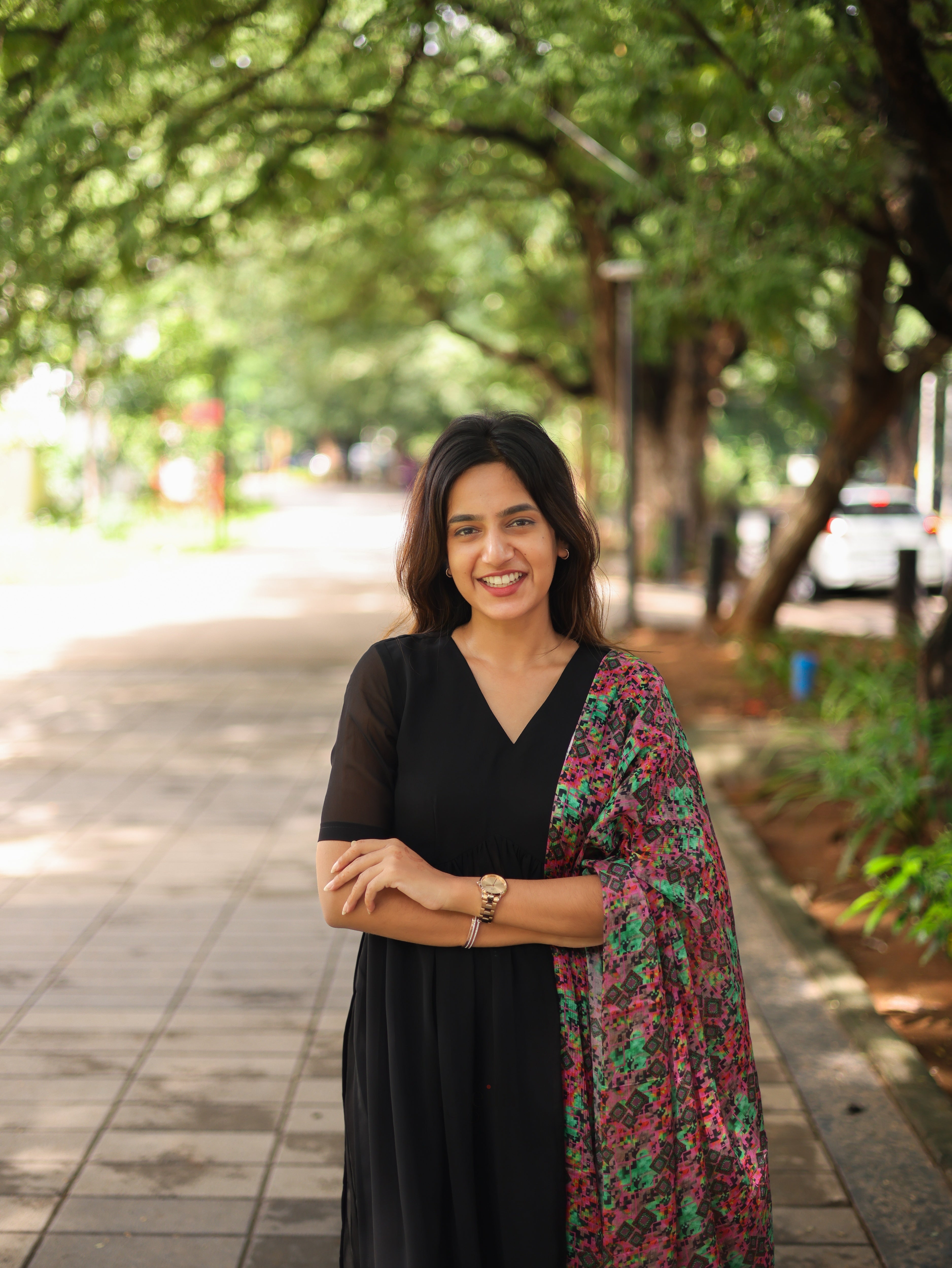 Black georgette Alia cut set