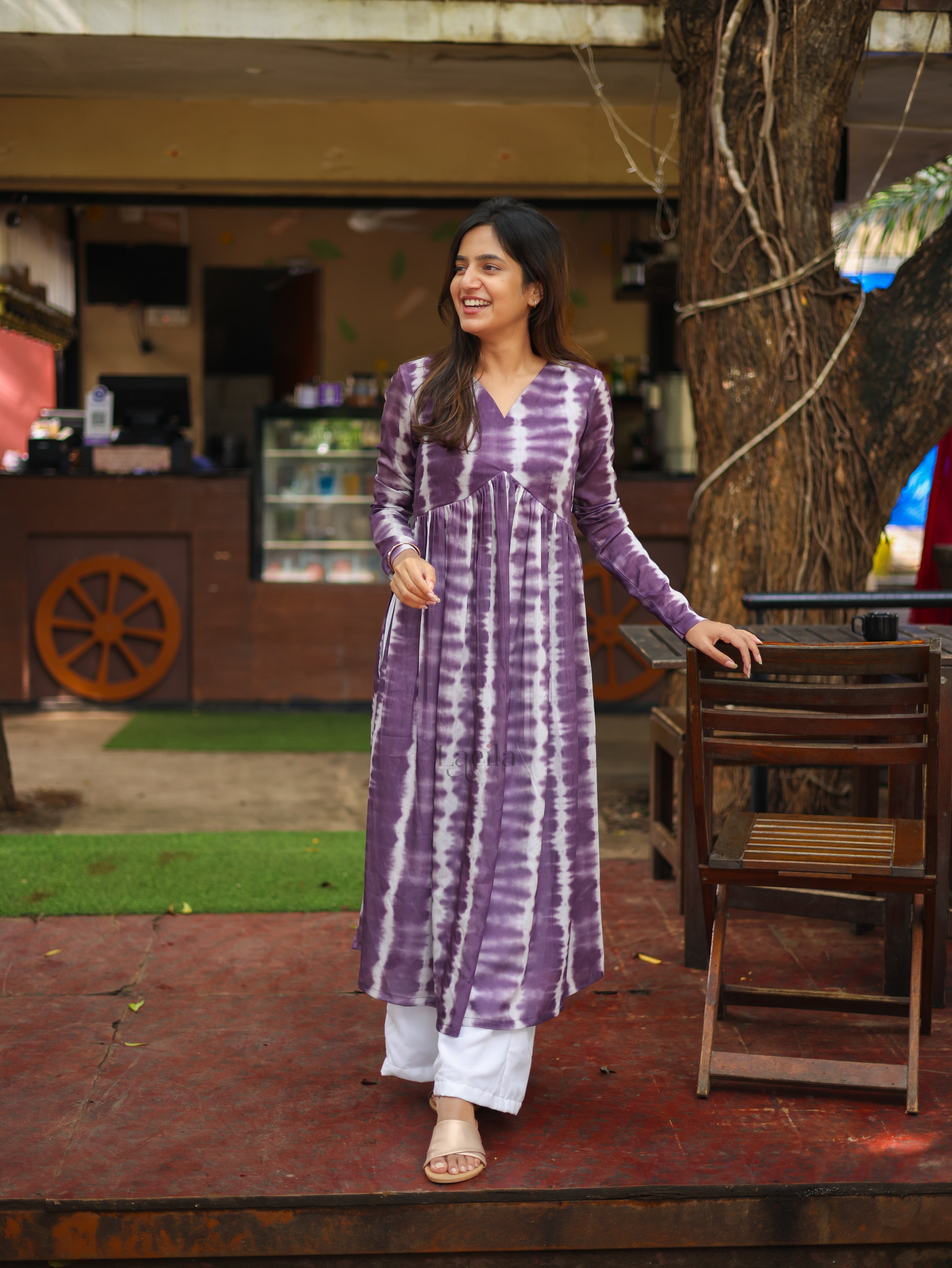 Regal Purple Chiffon Alia cut Top