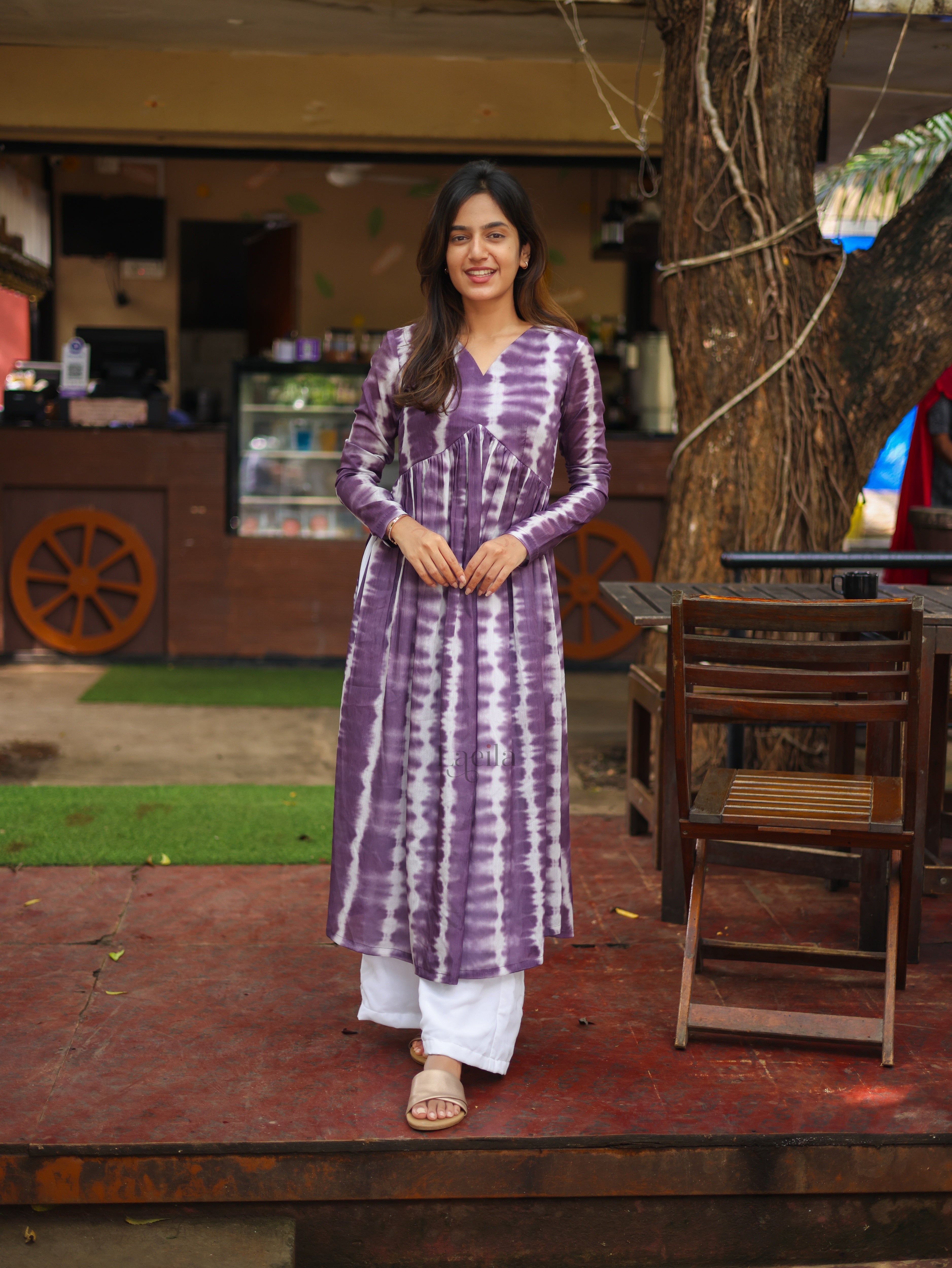 Regal Purple Chiffon Alia cut Top