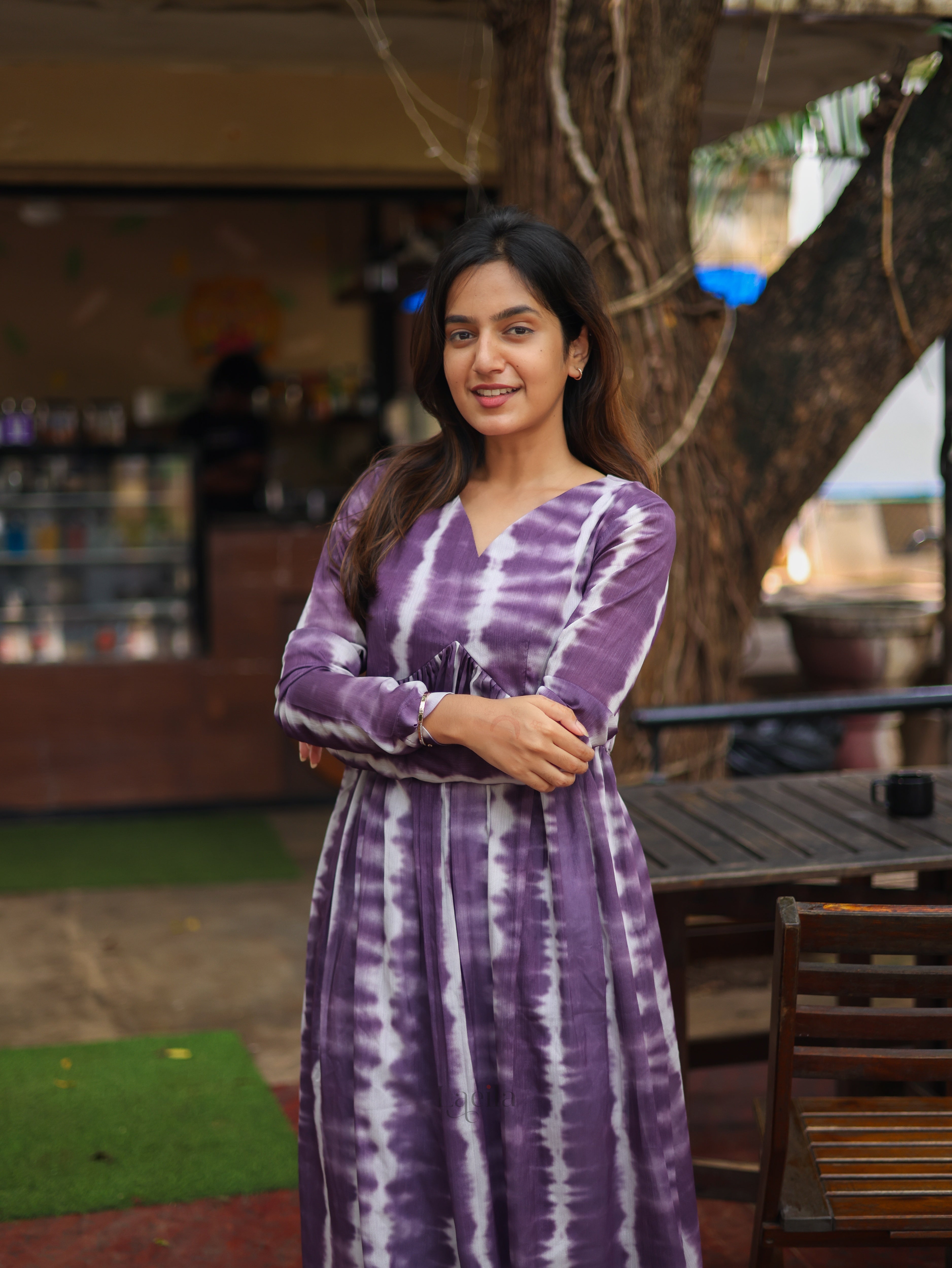 Regal Purple Chiffon Alia cut Top